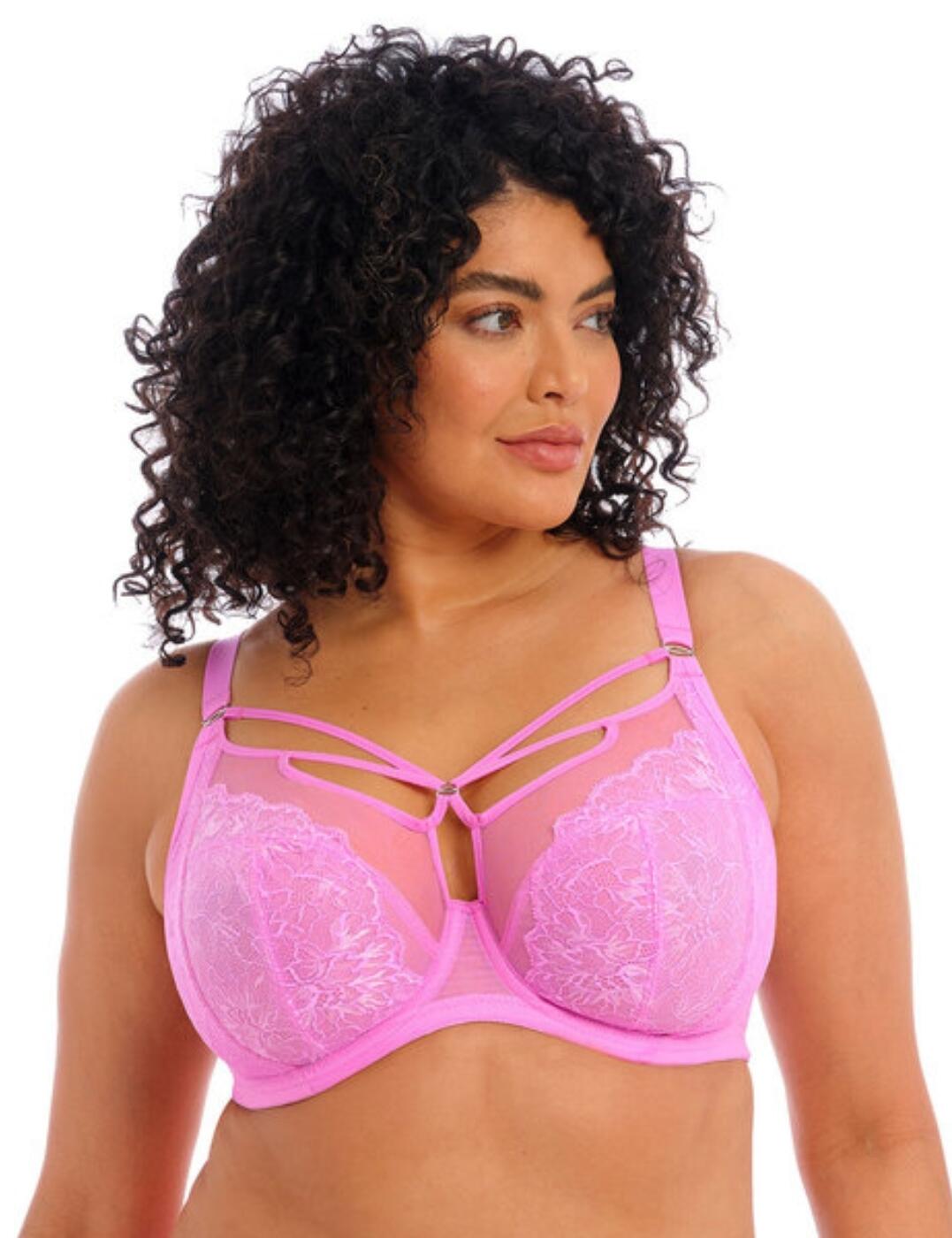 Elomi Womens Brianna Plunge Bra - Pink polyamide - Size 44F