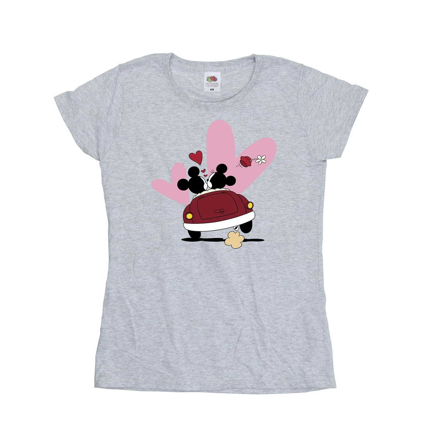 Thumbnail - Disney - "Mickey Mouse Car Print" T-Shirt für Damen (Grau)