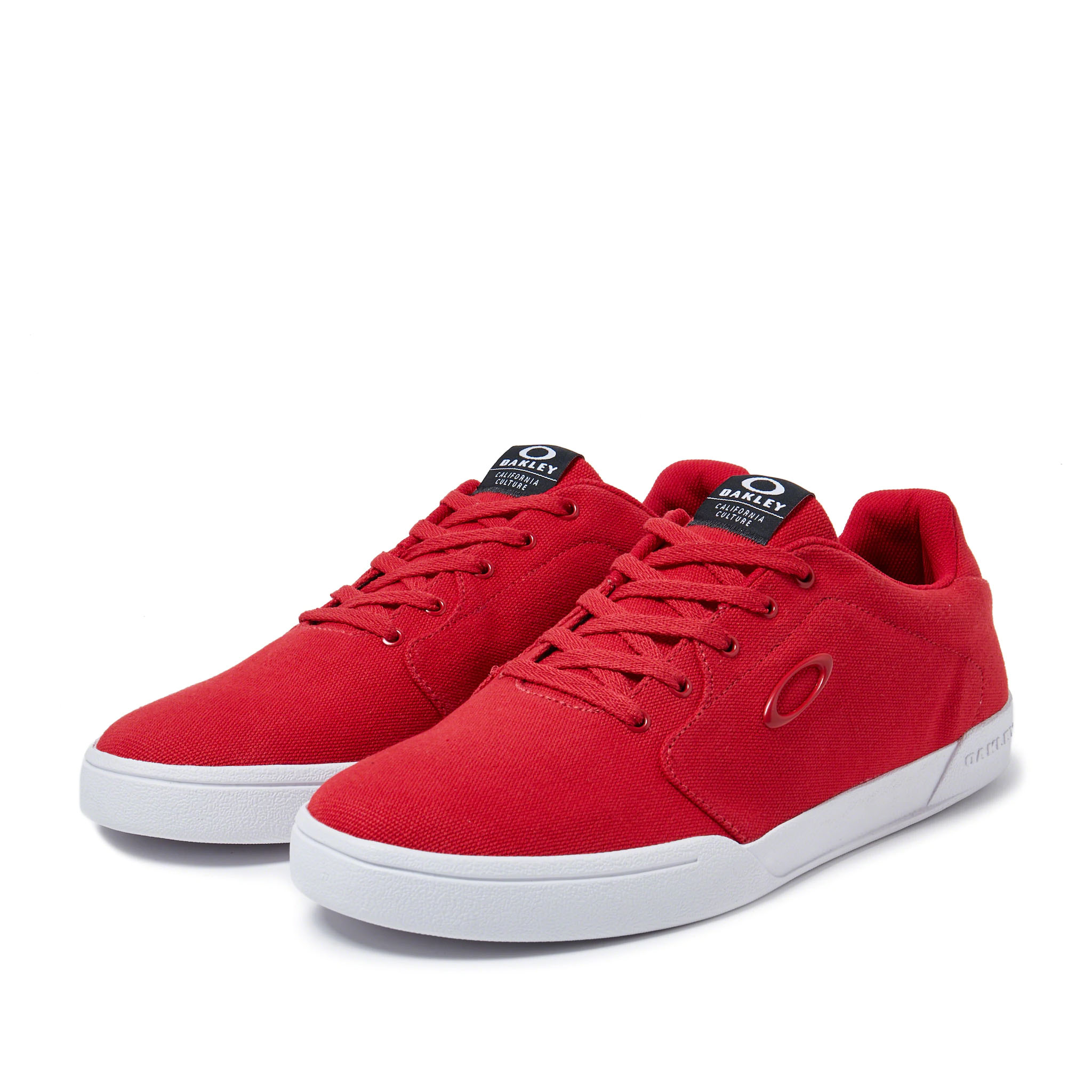 Oakley Flyer Lace-Up Red Canvas Plimsolls för herrar 13551 465 låga sneakers – bild 2