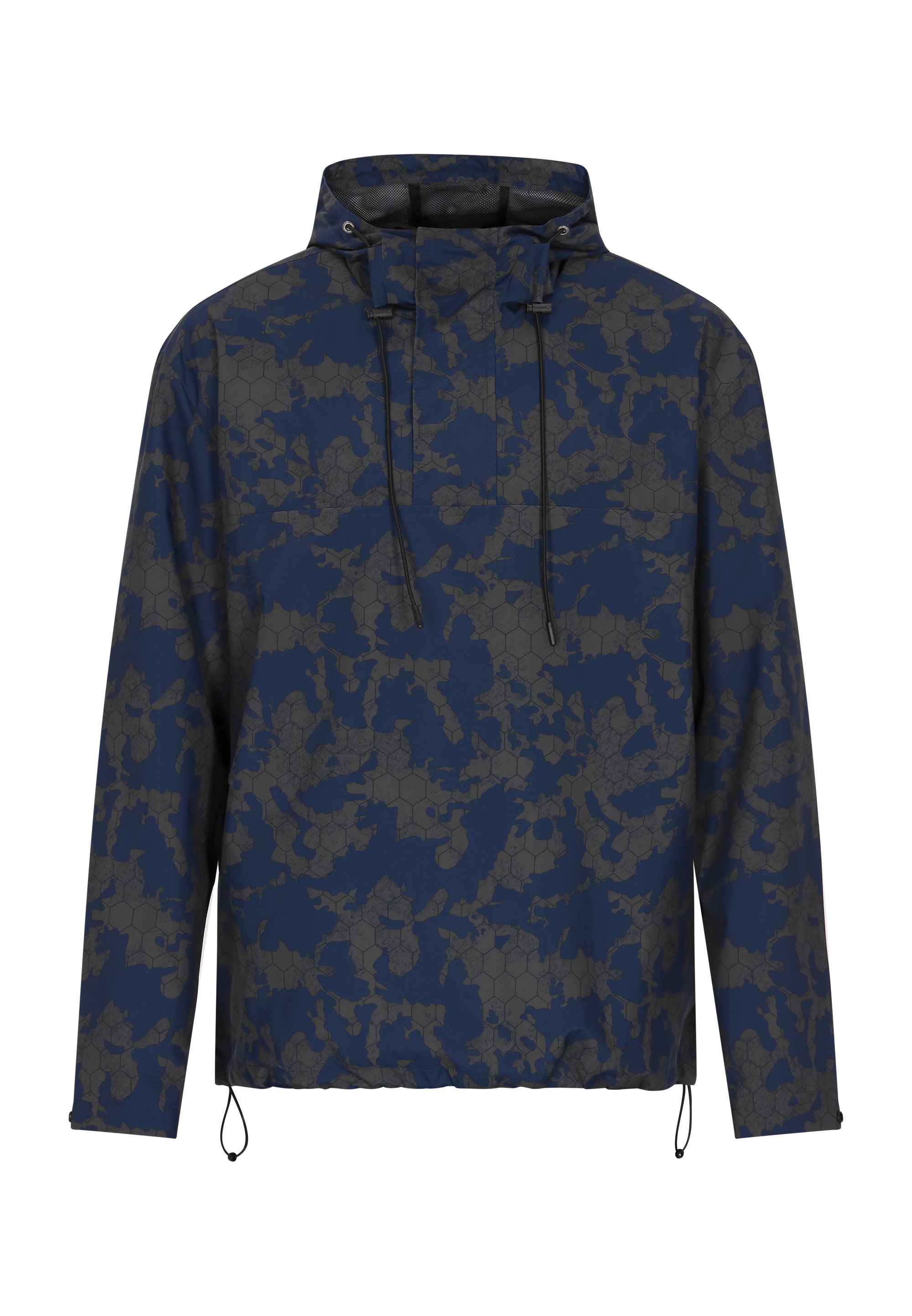 Thumbnail - Mo Schlupfjacke Herren Dunkelgrau Marine Camouflage