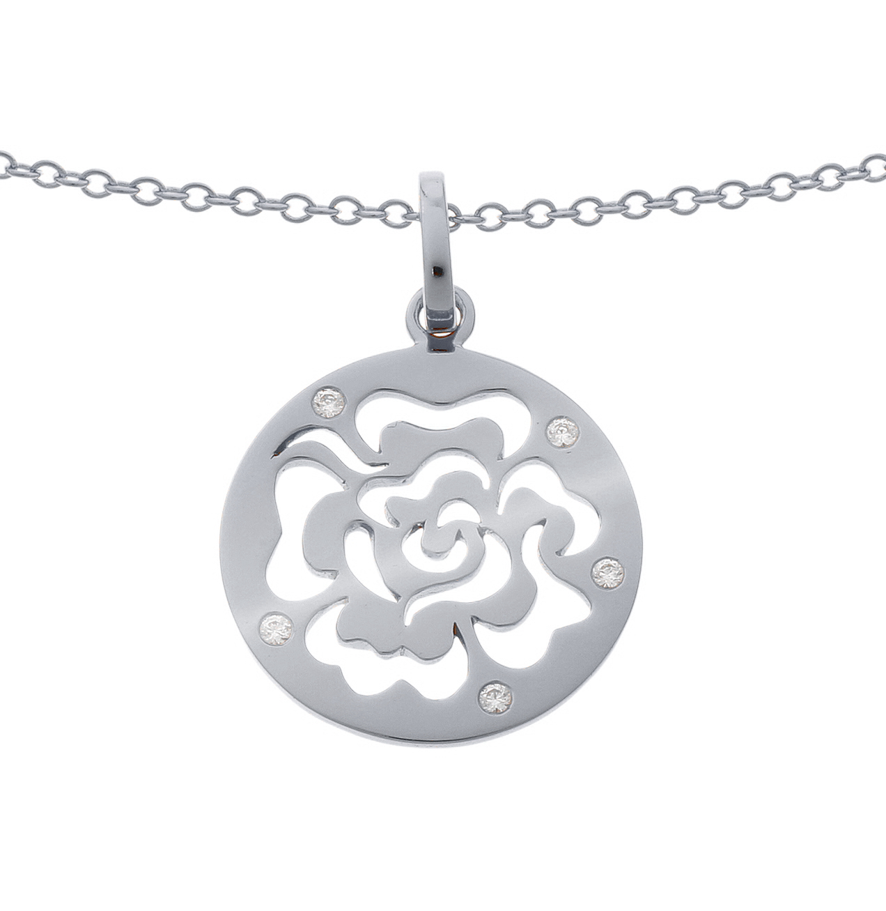 Orphelia 'Fiore' Damenkette mit Anhänger aus 925er Sterlingsilber – Silber ZH-7079