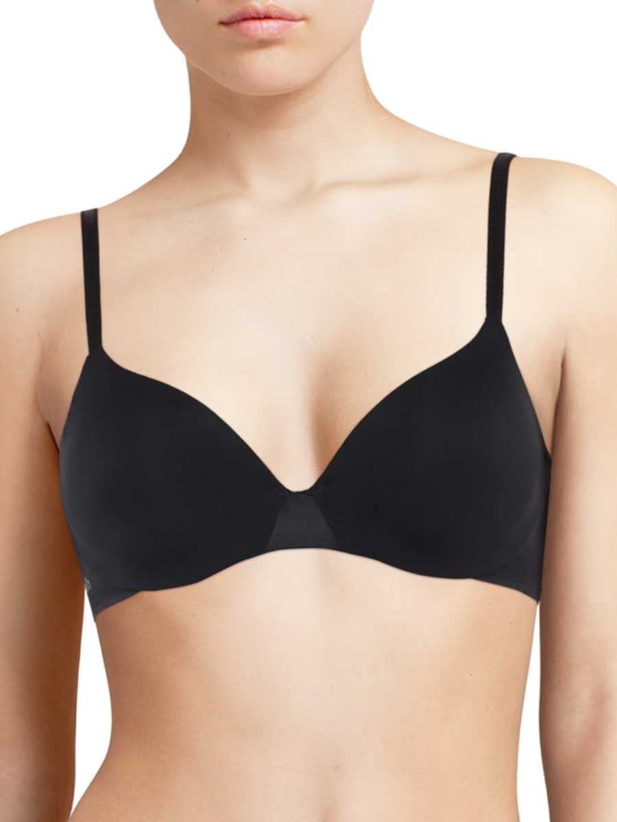 Chantelle Womens Essentiall Covering T-Shirt Bra – Black Polyamide – Size 38B