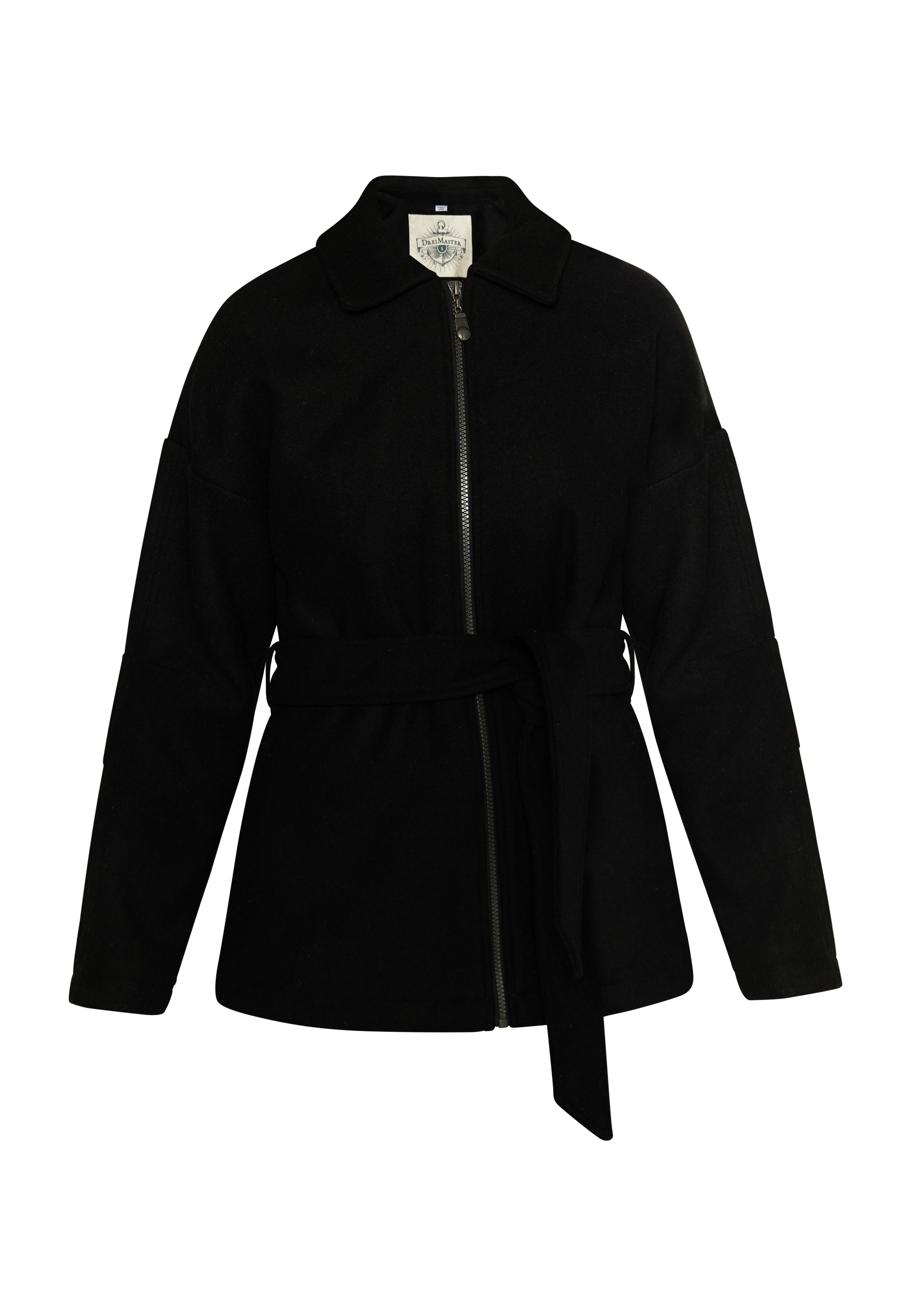 Thumbnail - Dreimaster Übergangsjacke aus Wollgemisch Damen schwarz