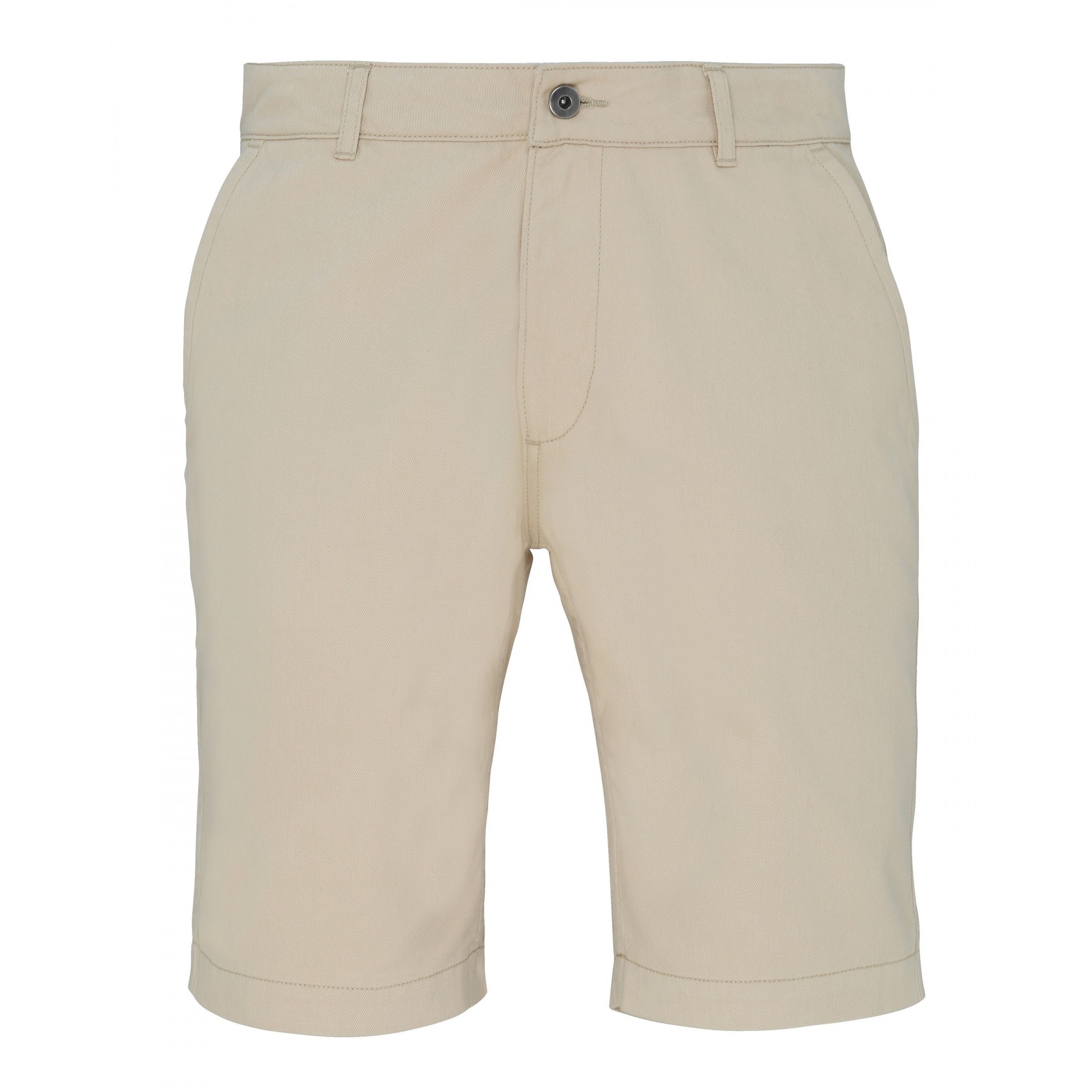 Asquith & Fox Mens Casual Chino Shorts (Natural) - Size Medium
