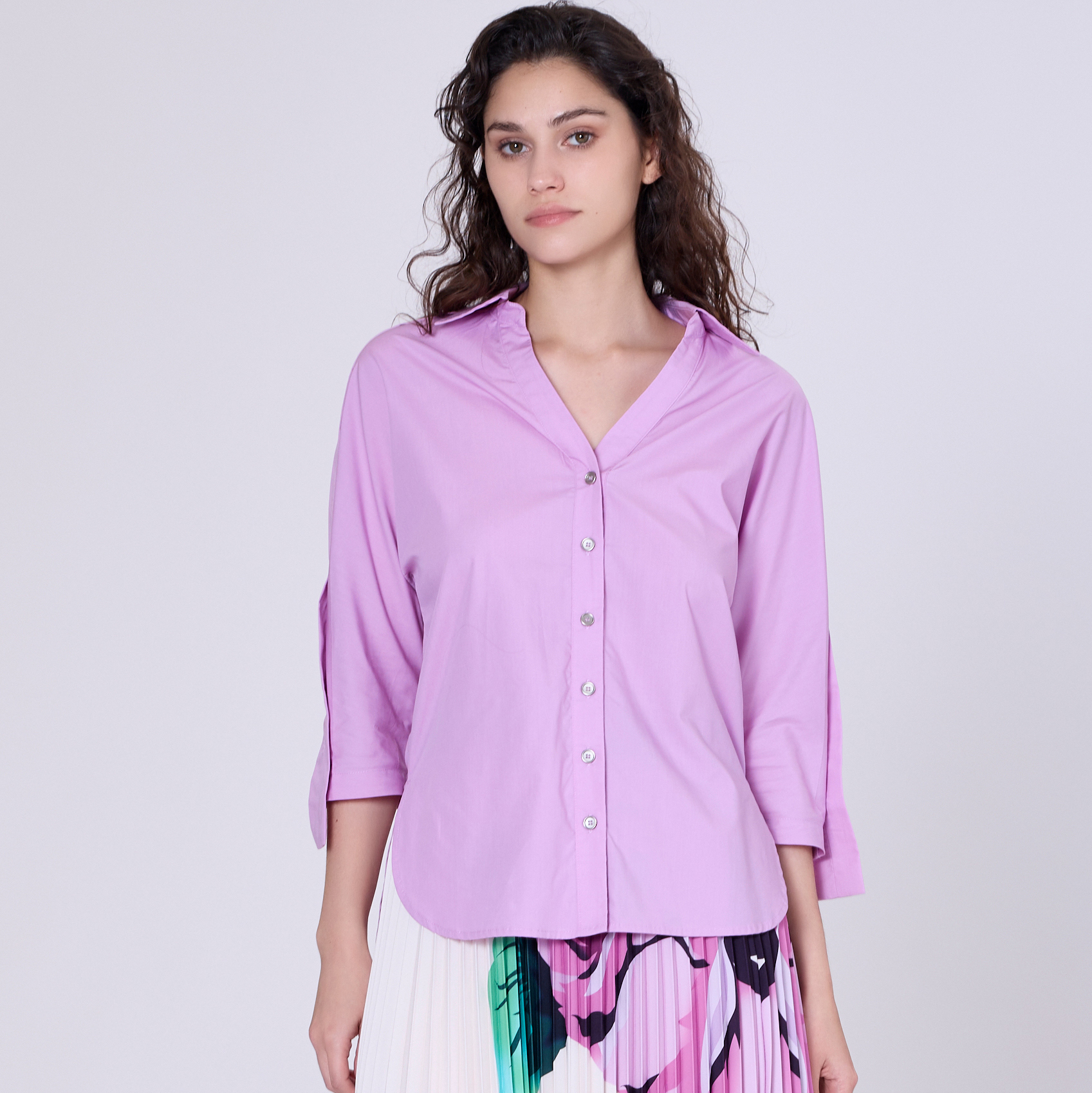 Breed schouderbanden shirt