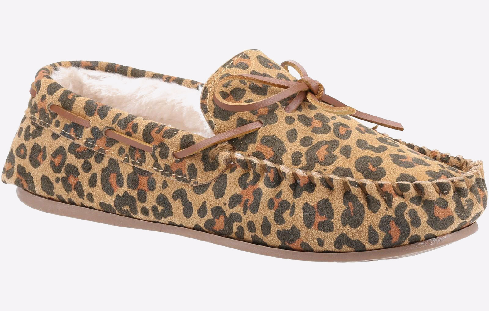Hush Puppies Allie Damers Mocka Leopard Tofflor – bild 2