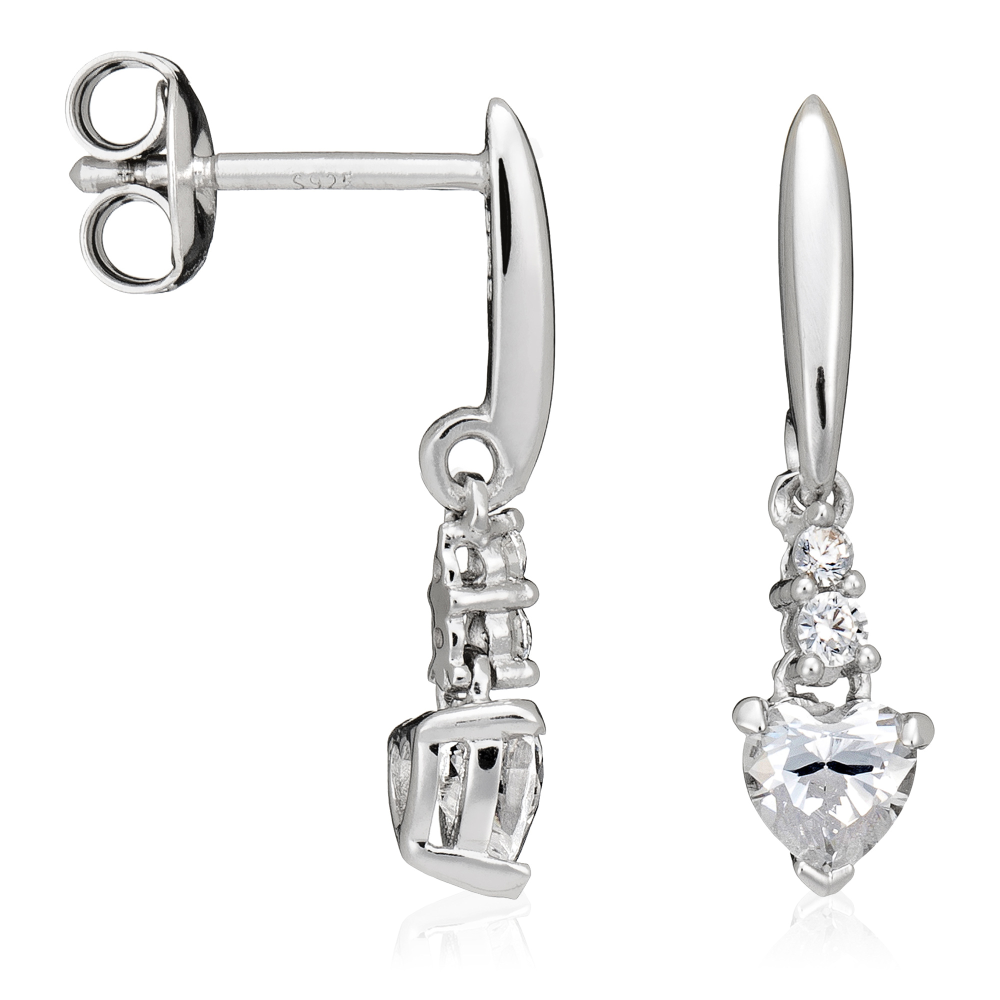 Orphelia Womens 925 Sterling Silver Drop Earrings - Zo-5136 - One Size