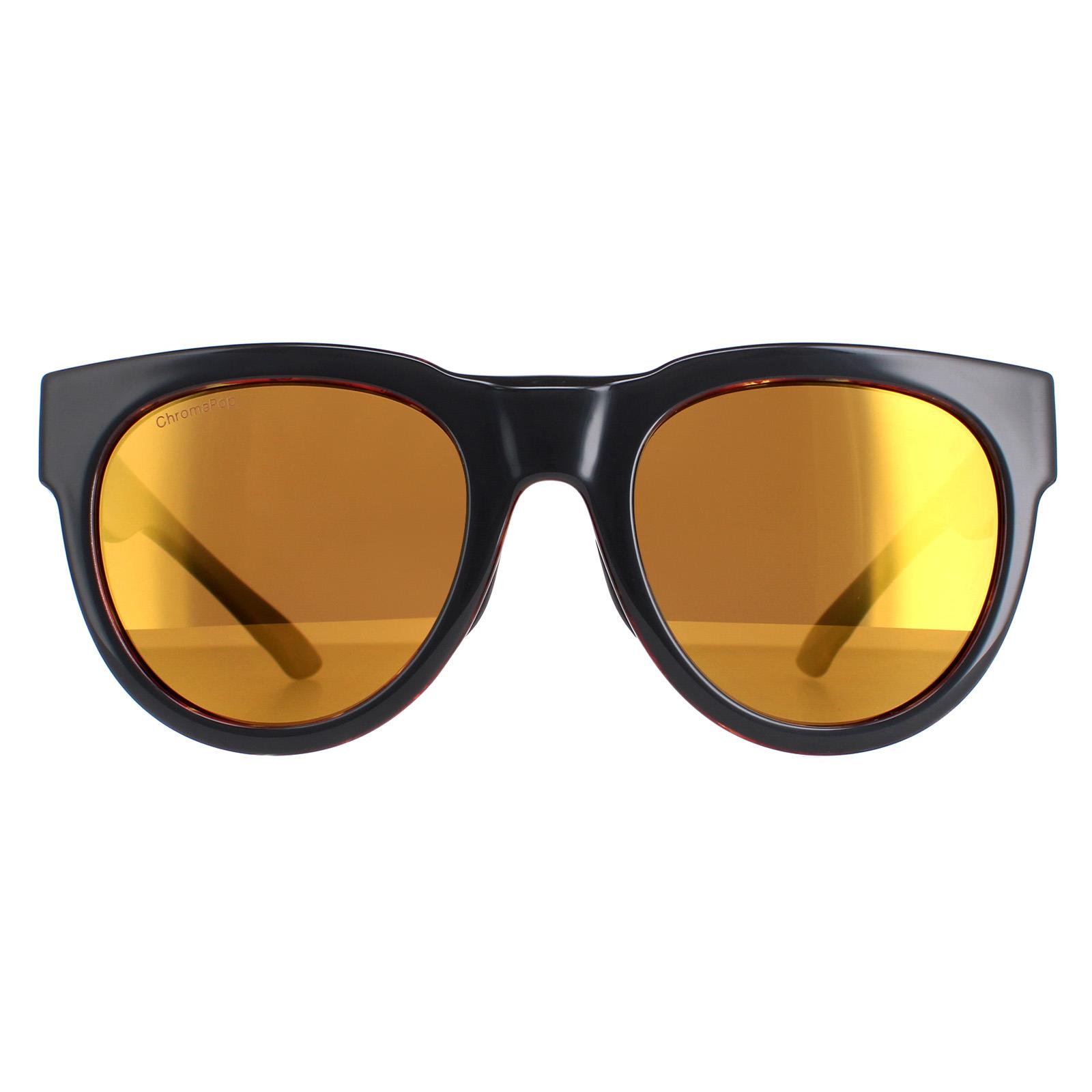 Smith Round Unisex Grey Brown Mirror Polarised Crusader - One Size