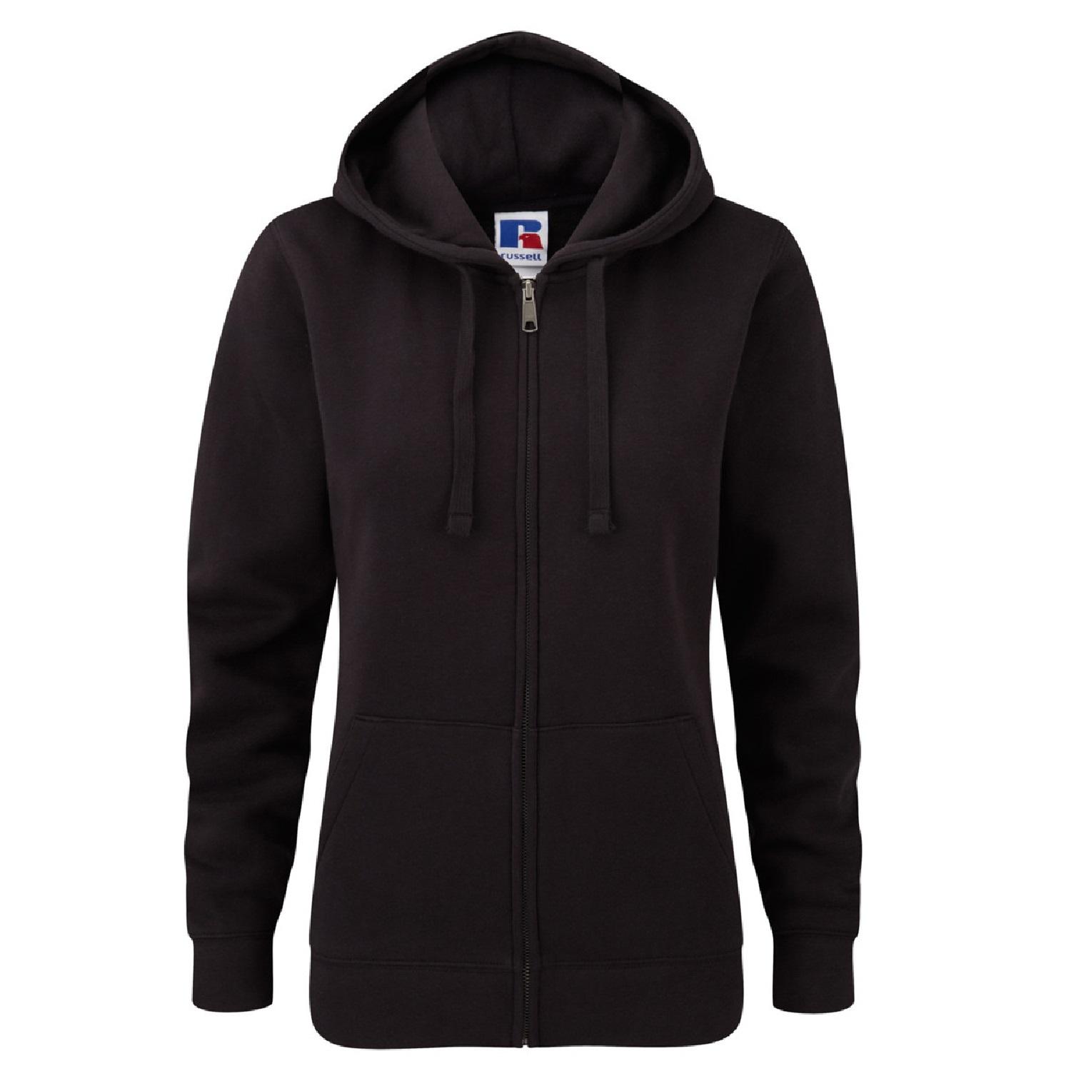 Russell Ladies Premium Authentic Zipped Hoodie (3-Layer Fabric) (Black)