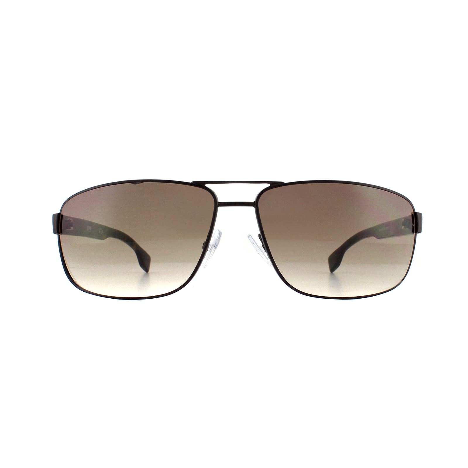 Thumbnail - Hugo Boss Rectangle Mens Matte Braun Braun Gradient Sonnenbrille