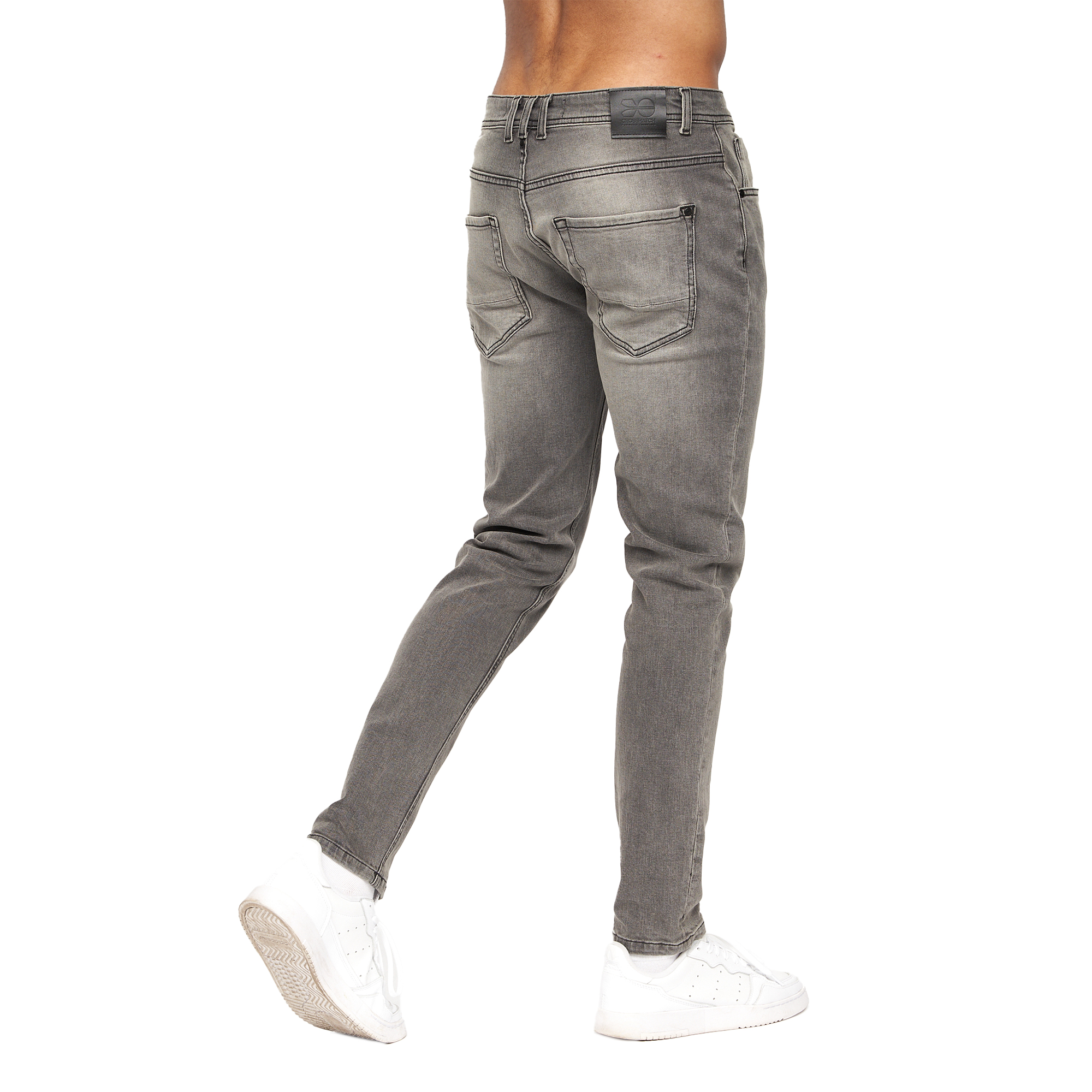 Mens Malcolm Slim Jeans (Light Grey Wash) 2