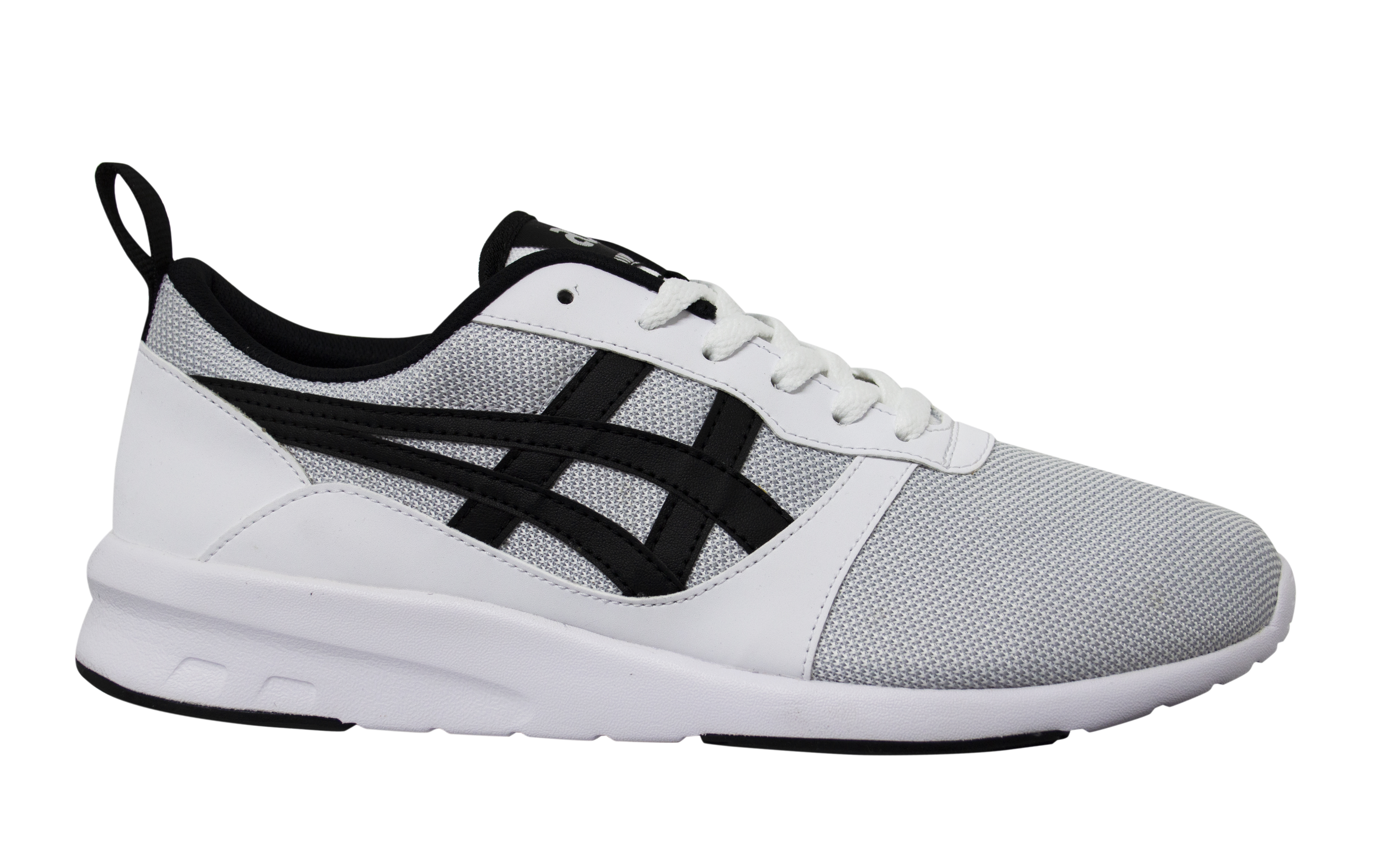 Asics Lyte-Jogger Mens White Trainers - Black/White - Size UK 6.5