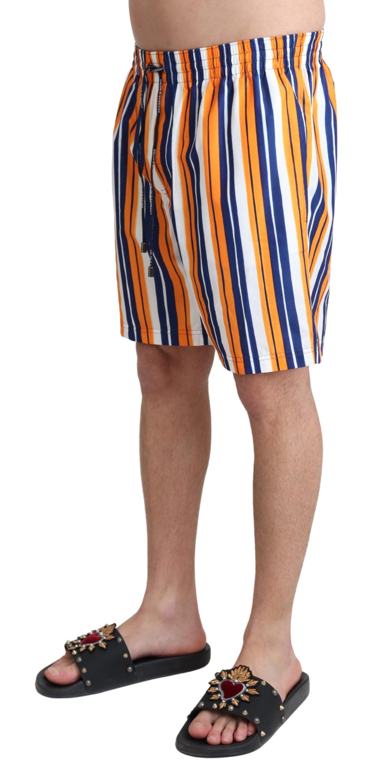Dolce&Gabbana Mäns Flerfärgade Randiga Badshorts herr – bild 2