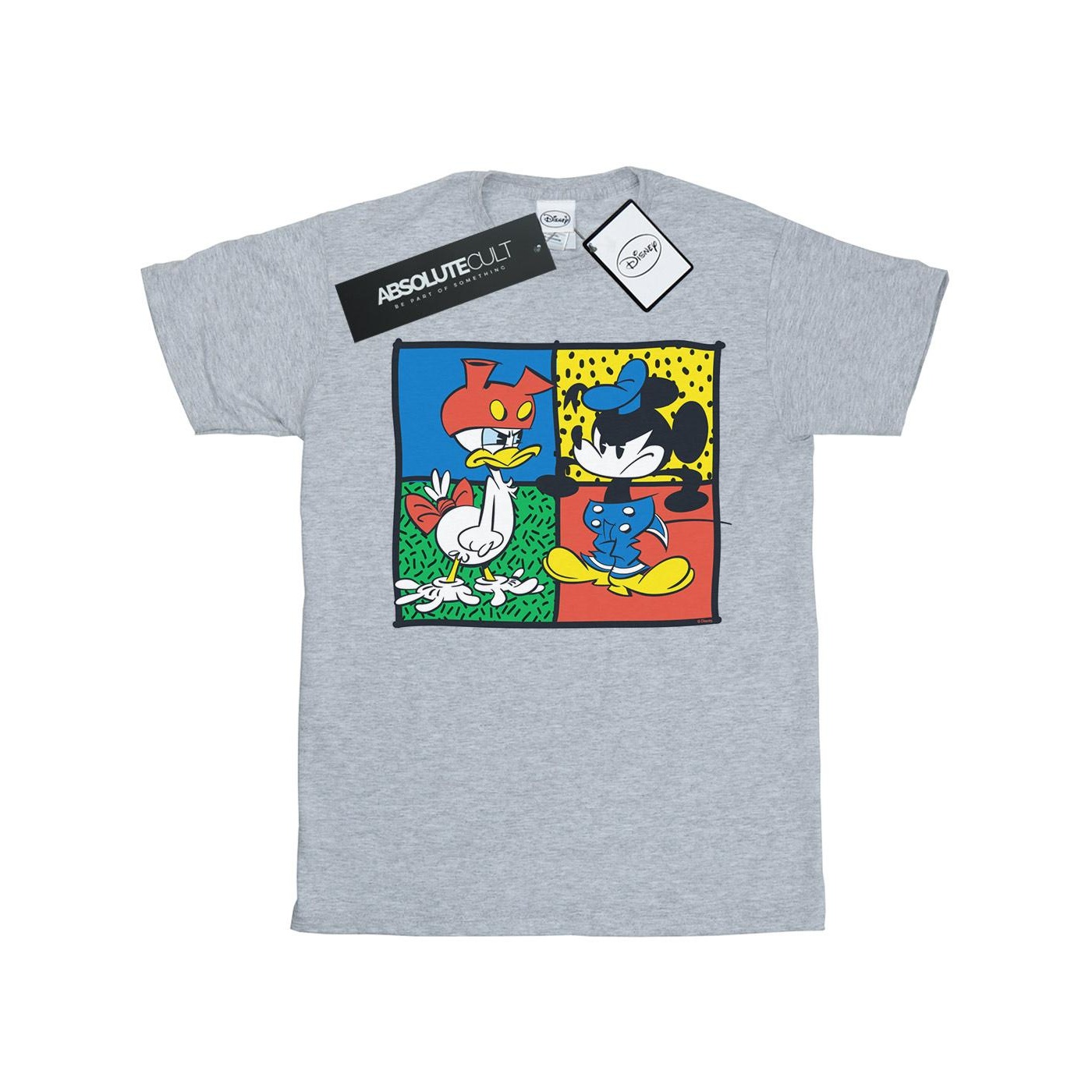 Thumbnail - Disney - "Mickey Mouse Donald Clothes Swap" T-Shirt für Herren (Grau)