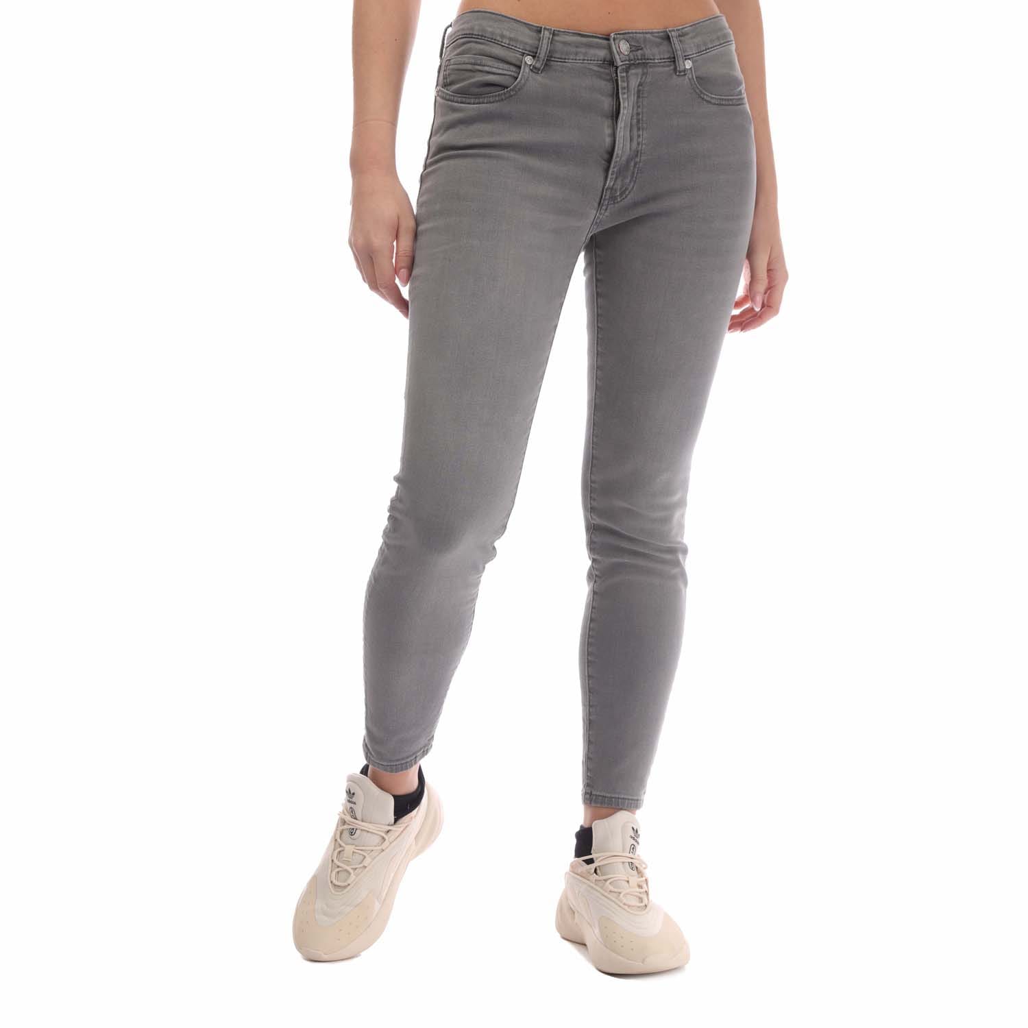 Hugo Womens 932 Slim-Fit Jeans in Grey Denim - Size 29W/34L