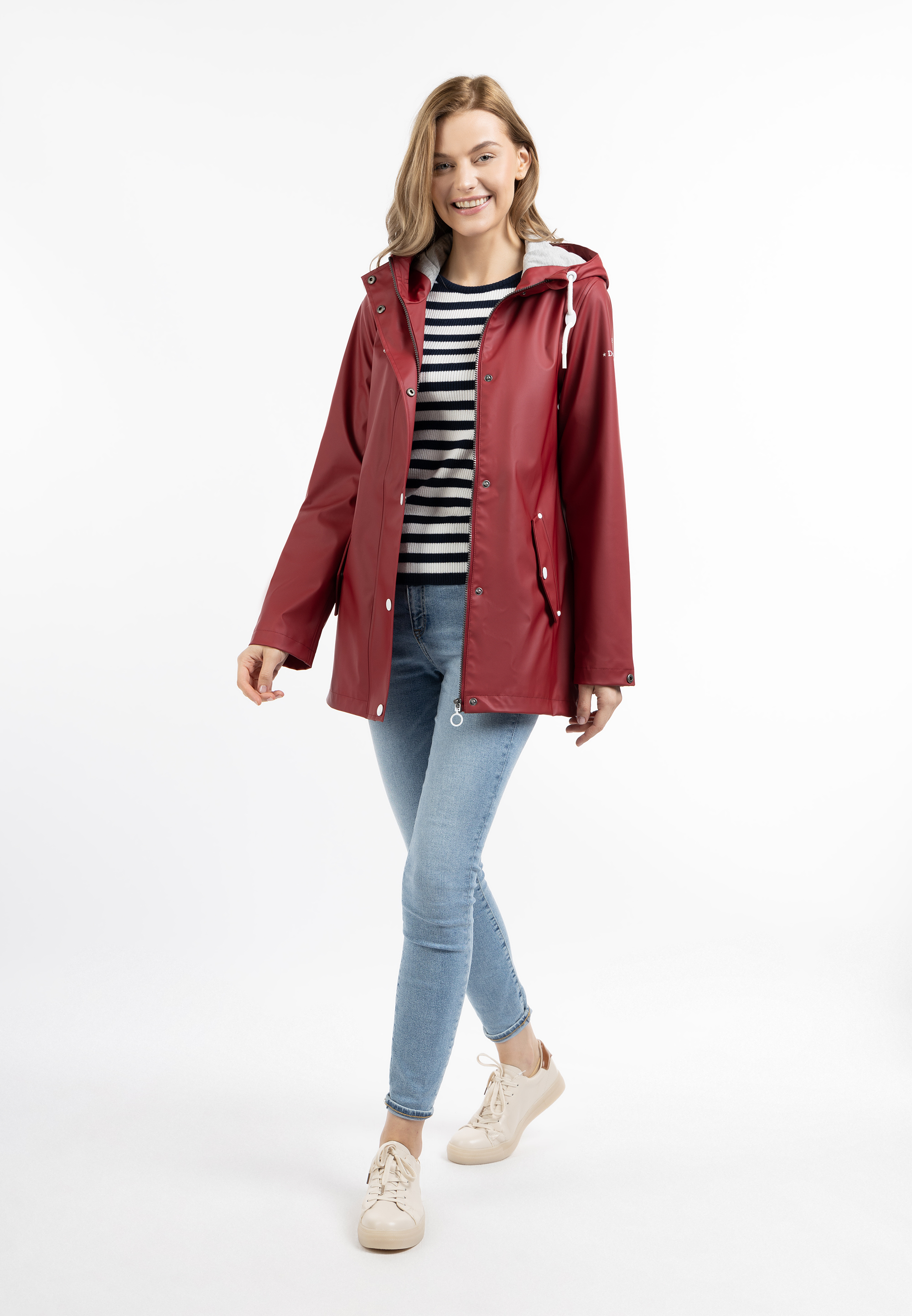 Dreimaster Regenjacke Damen Dunkelrot