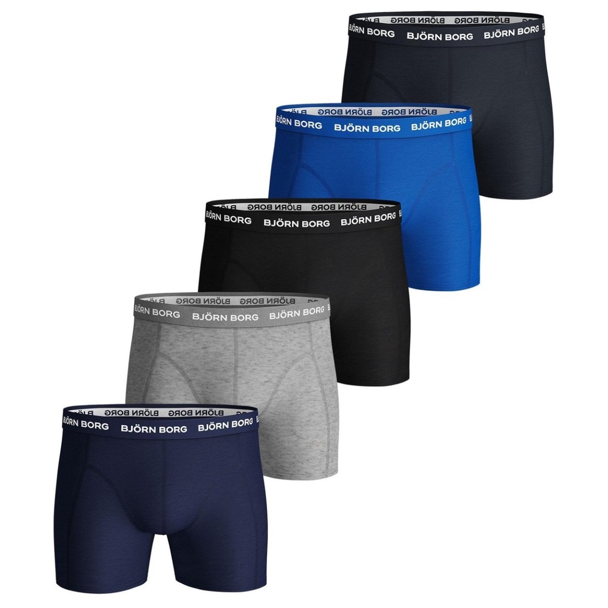 Thumbnail - Retro-Hose im praktischen 5er-Pack, enganliegend, mit Stretchanteil und Logobund.