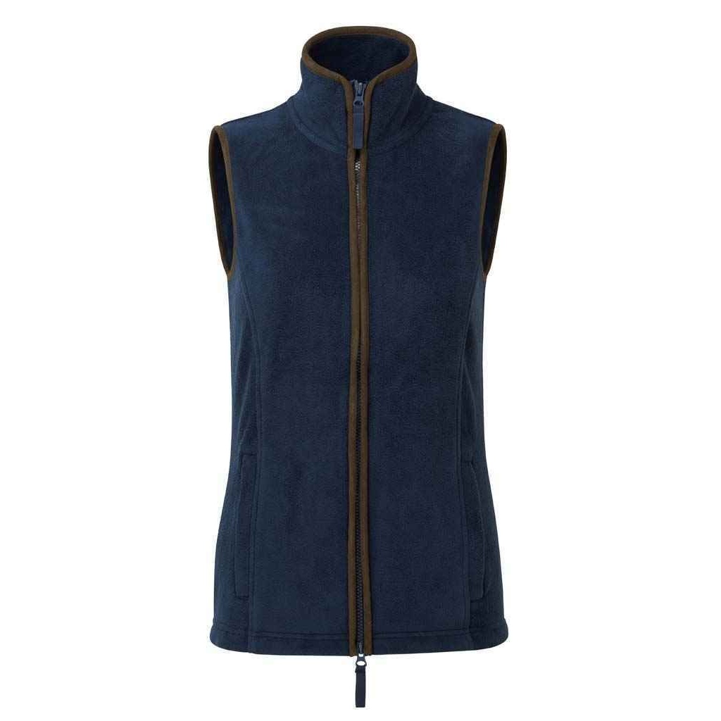 Thumbnail - Premier Womens/Ladies Artisan Fleece-Weste (Marine/Braun)