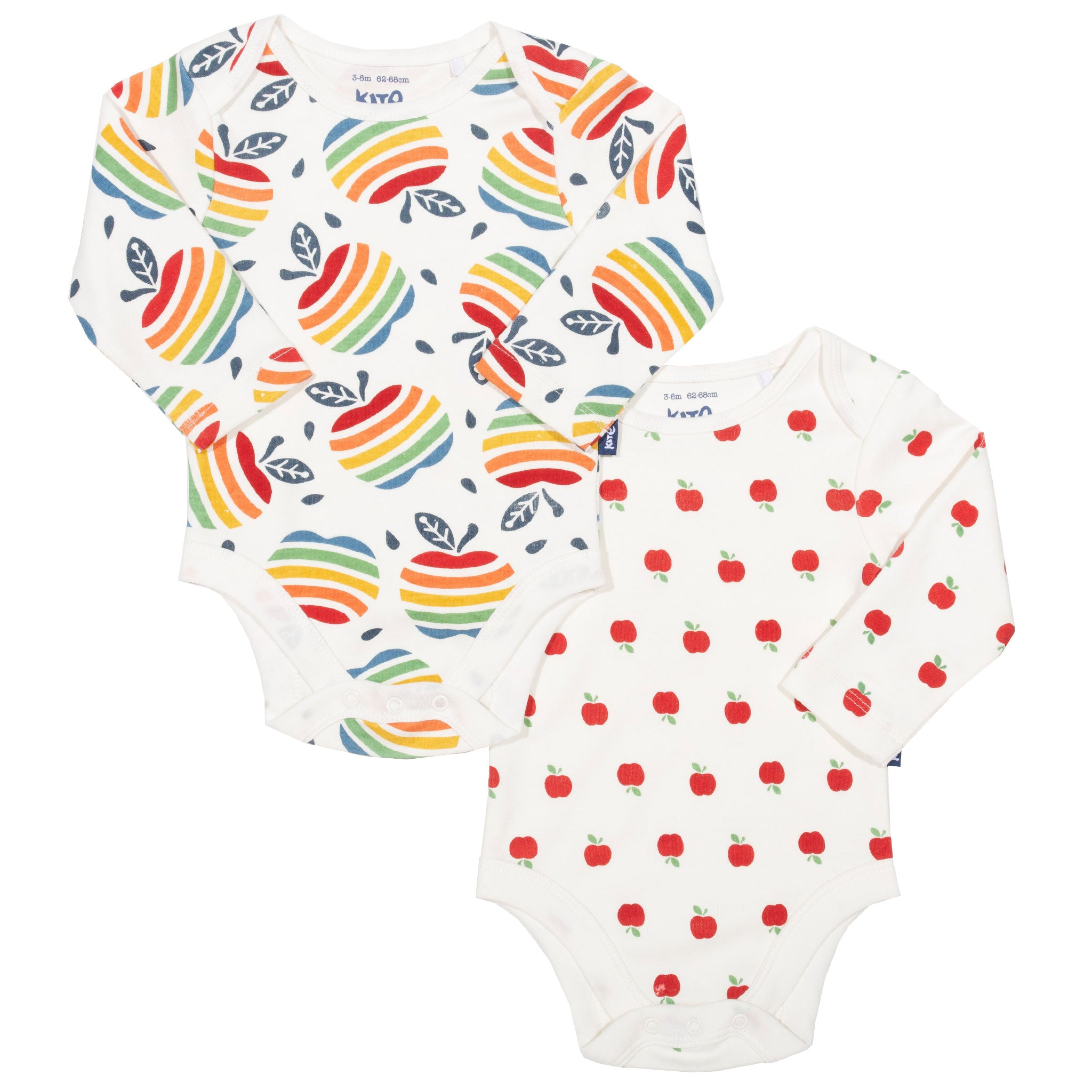 Kite Clothing Baby Unisex Apple Bodysuits - Multicolour Cotton - Size Newborn