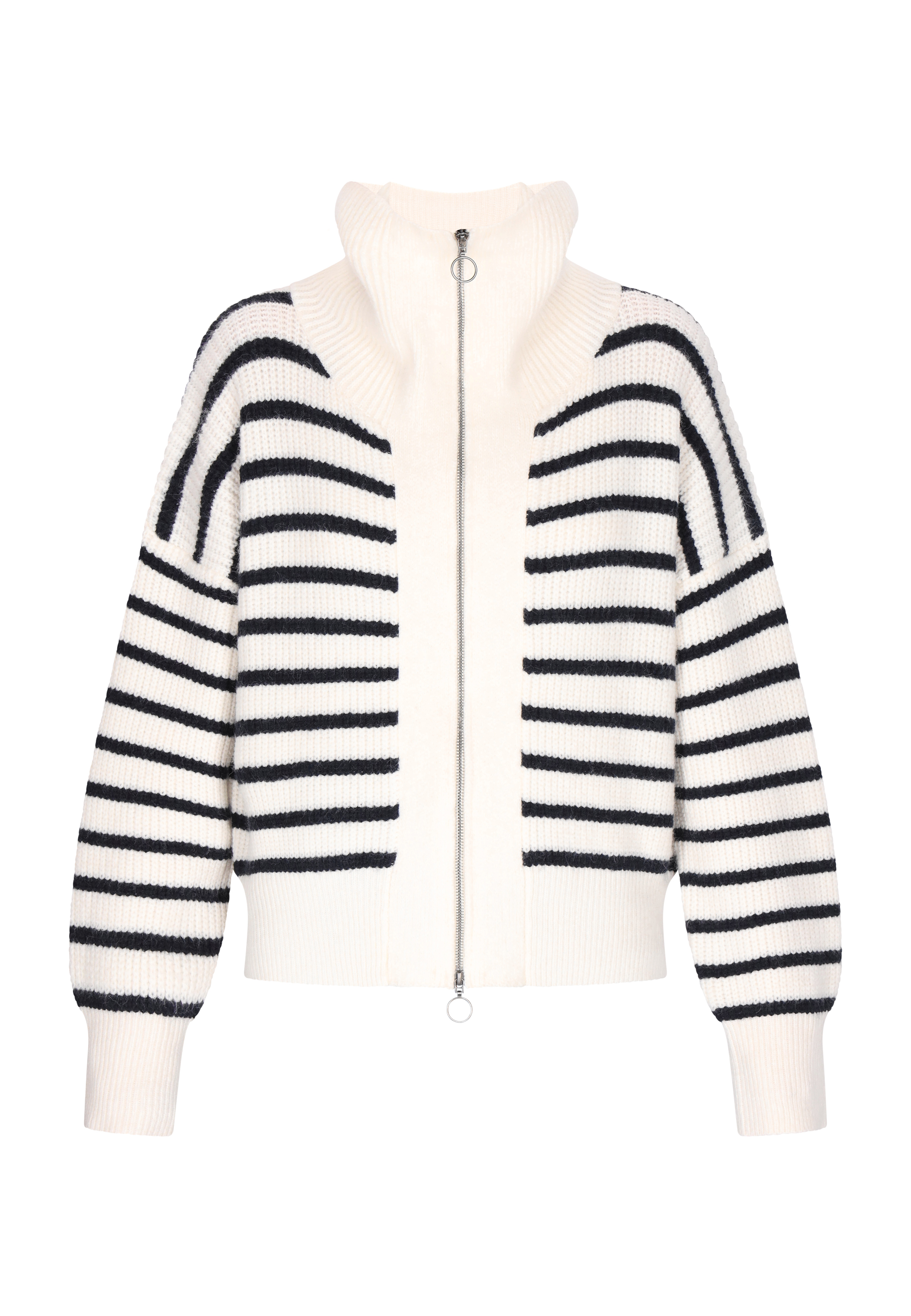 Thumbnail - Dreimaster Cardigan Damen Wollweiss Marine