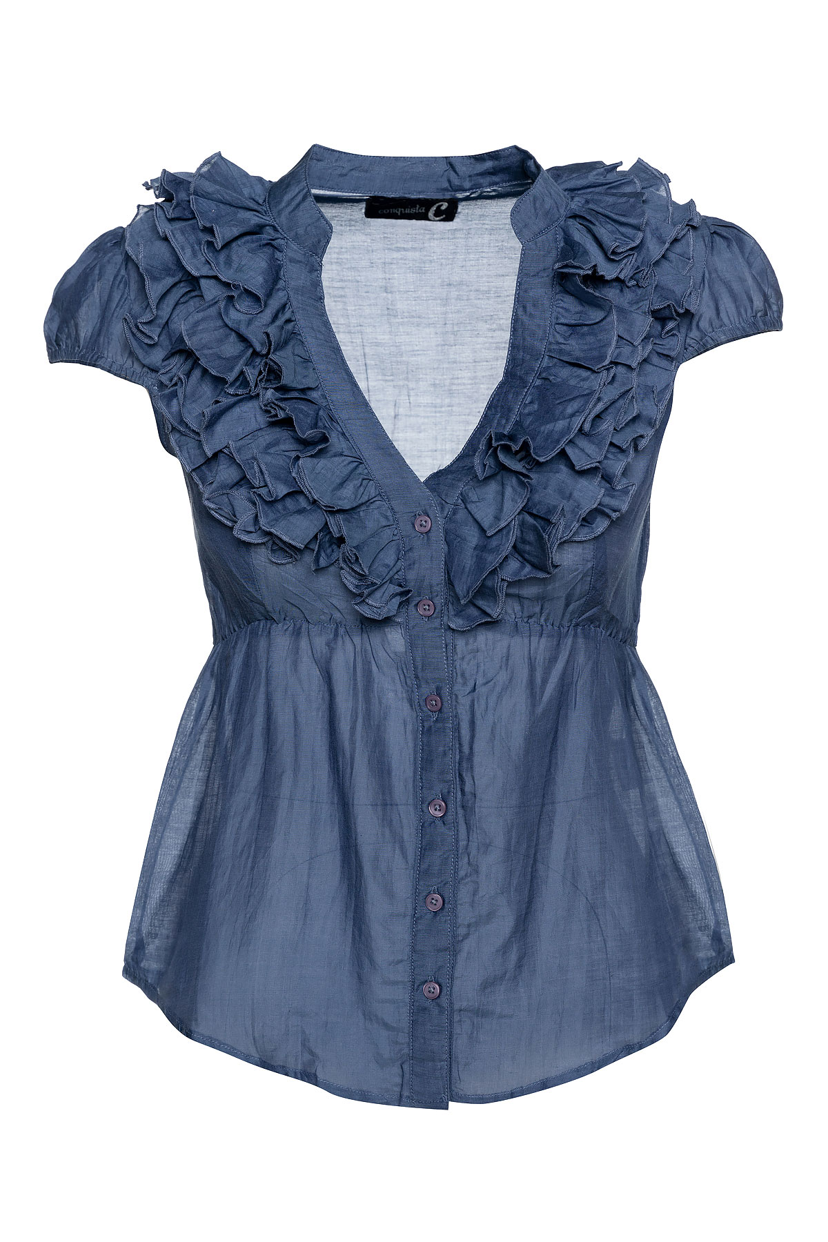 Ärmelloses Oberteil mit Rüschendetail