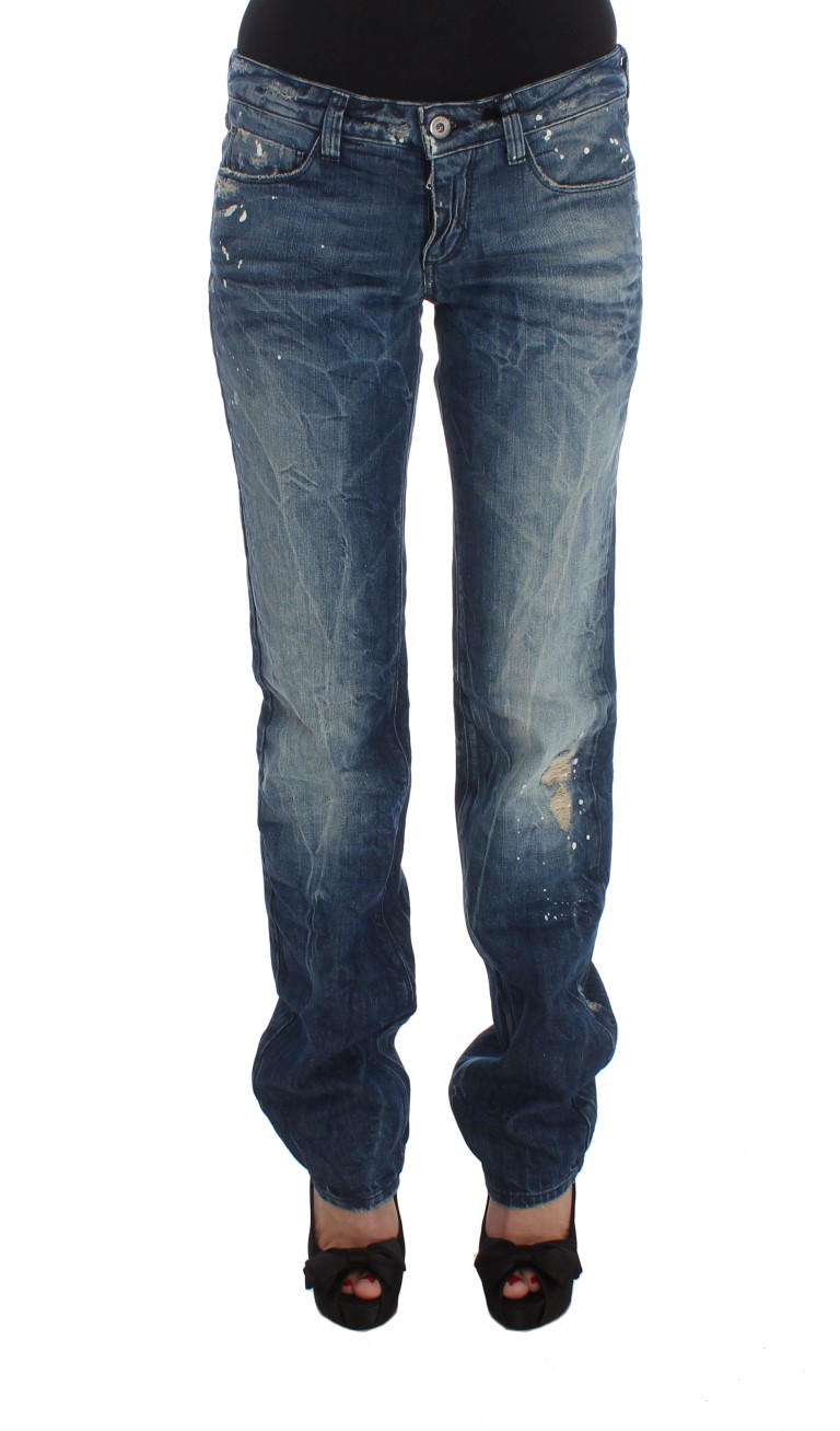 Thumbnail - Kostüm National Blau Baumwolle Regular Fit Denim Jeans