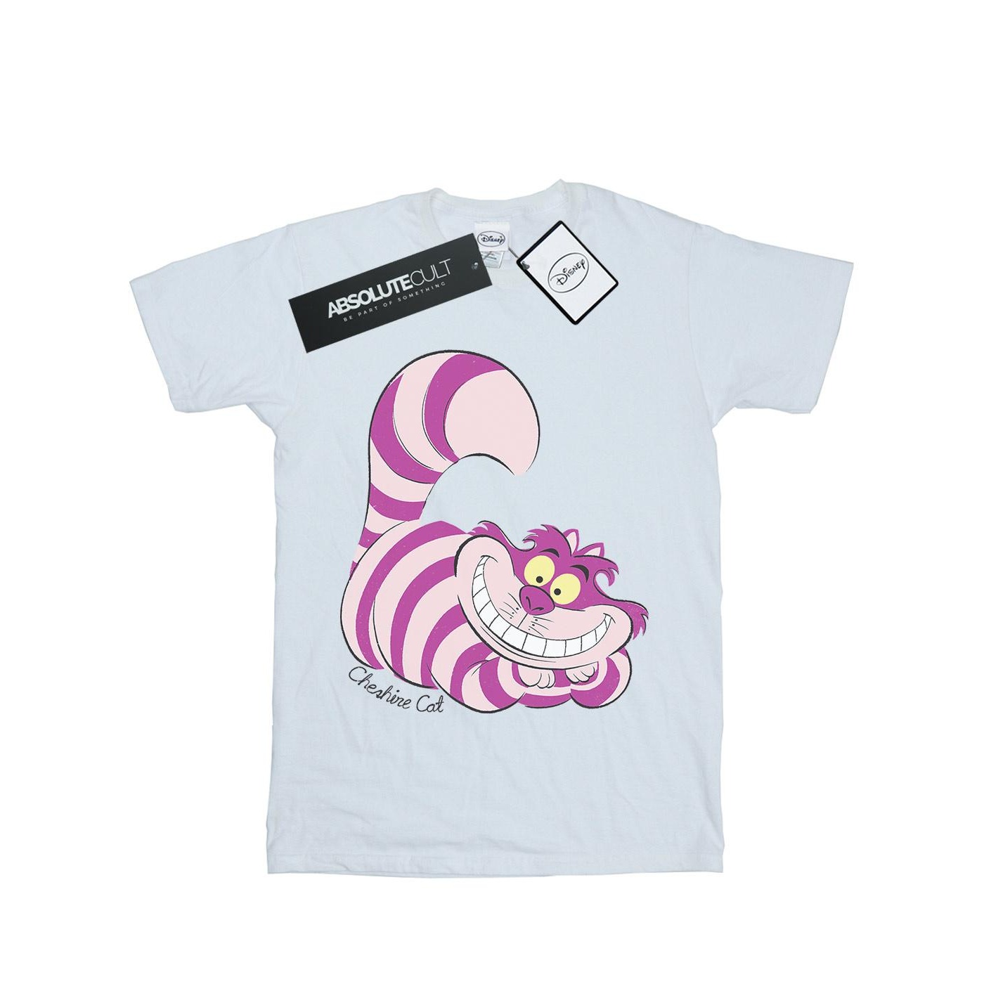 Disney Meisjes Alice In Wonderland Cheshire Cat Katoenen T-Shirt (Wit)