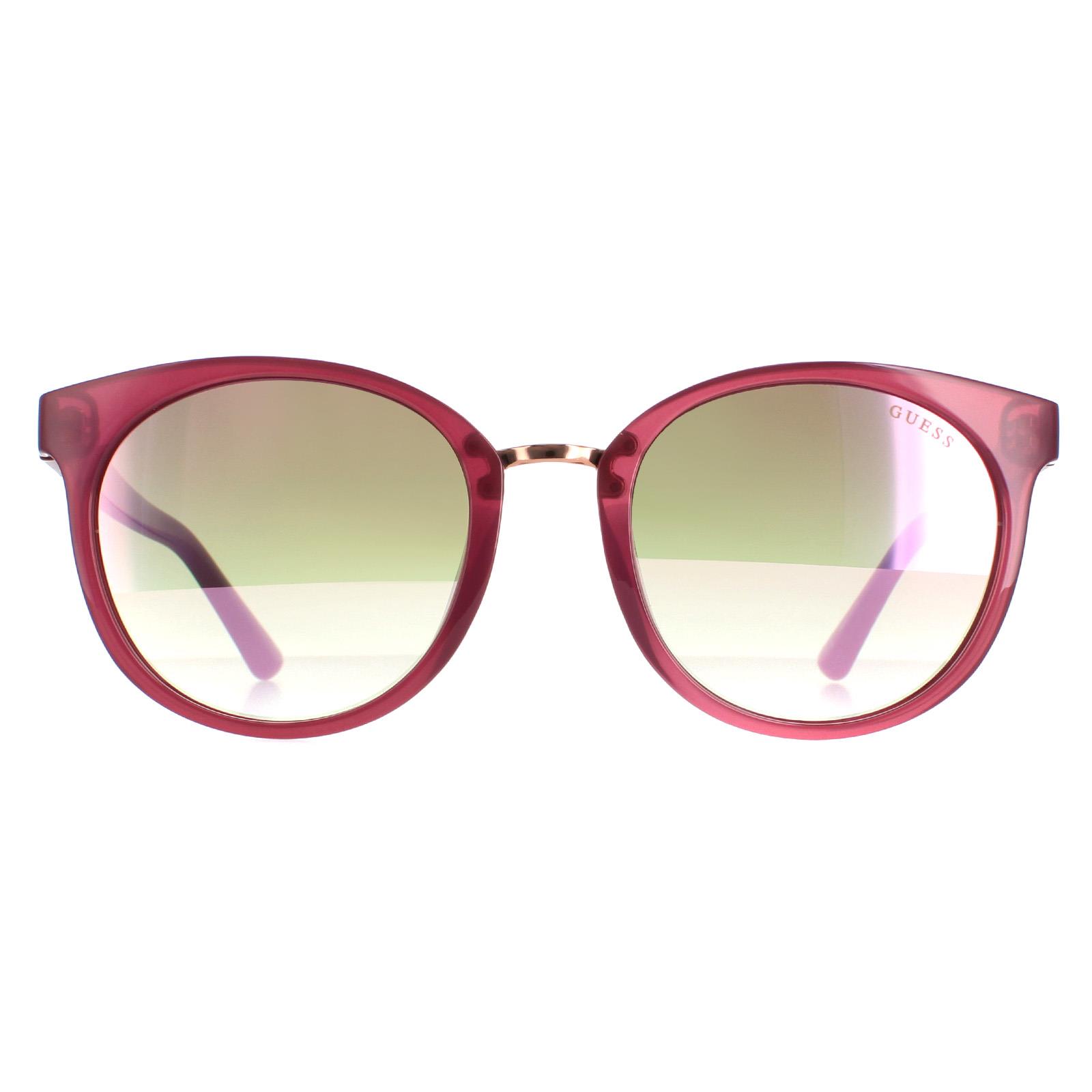 Guess Round Womens Pink Bordeaux Mirror GU7601 - One Size