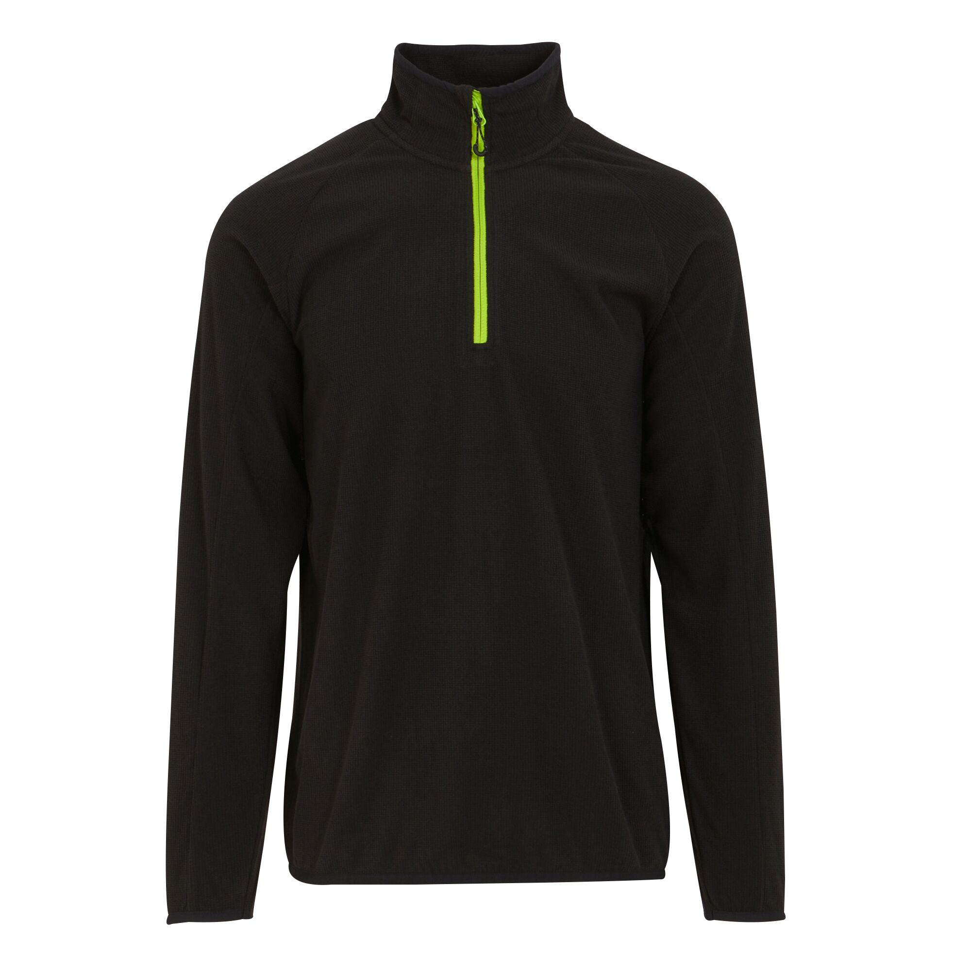 Regatta Heren Navigate Half Zip Fleece (Zwart/Lijkgroen)
