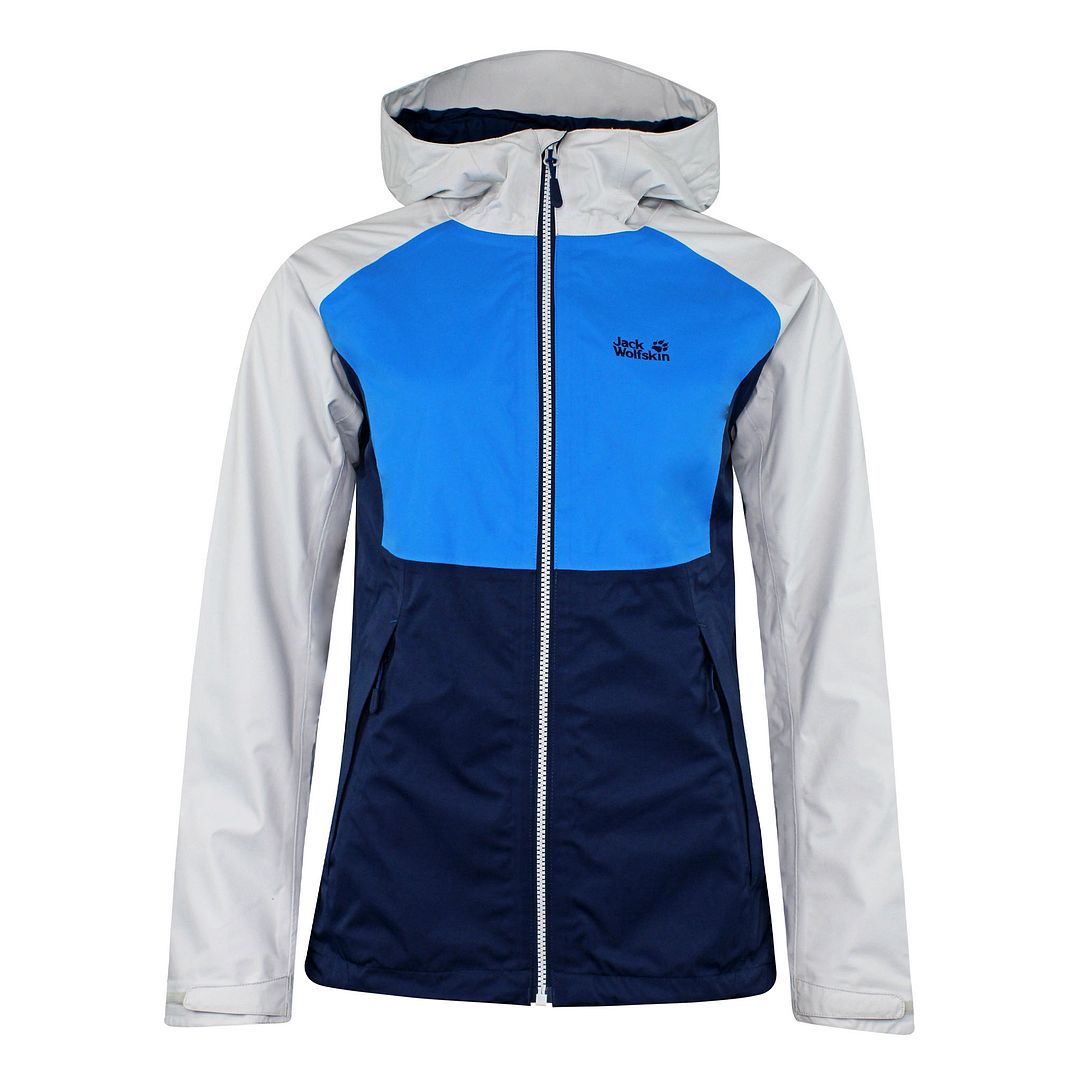 Thumbnail - Jack Wolfskin Kimberley Womens White/Blue Jacke