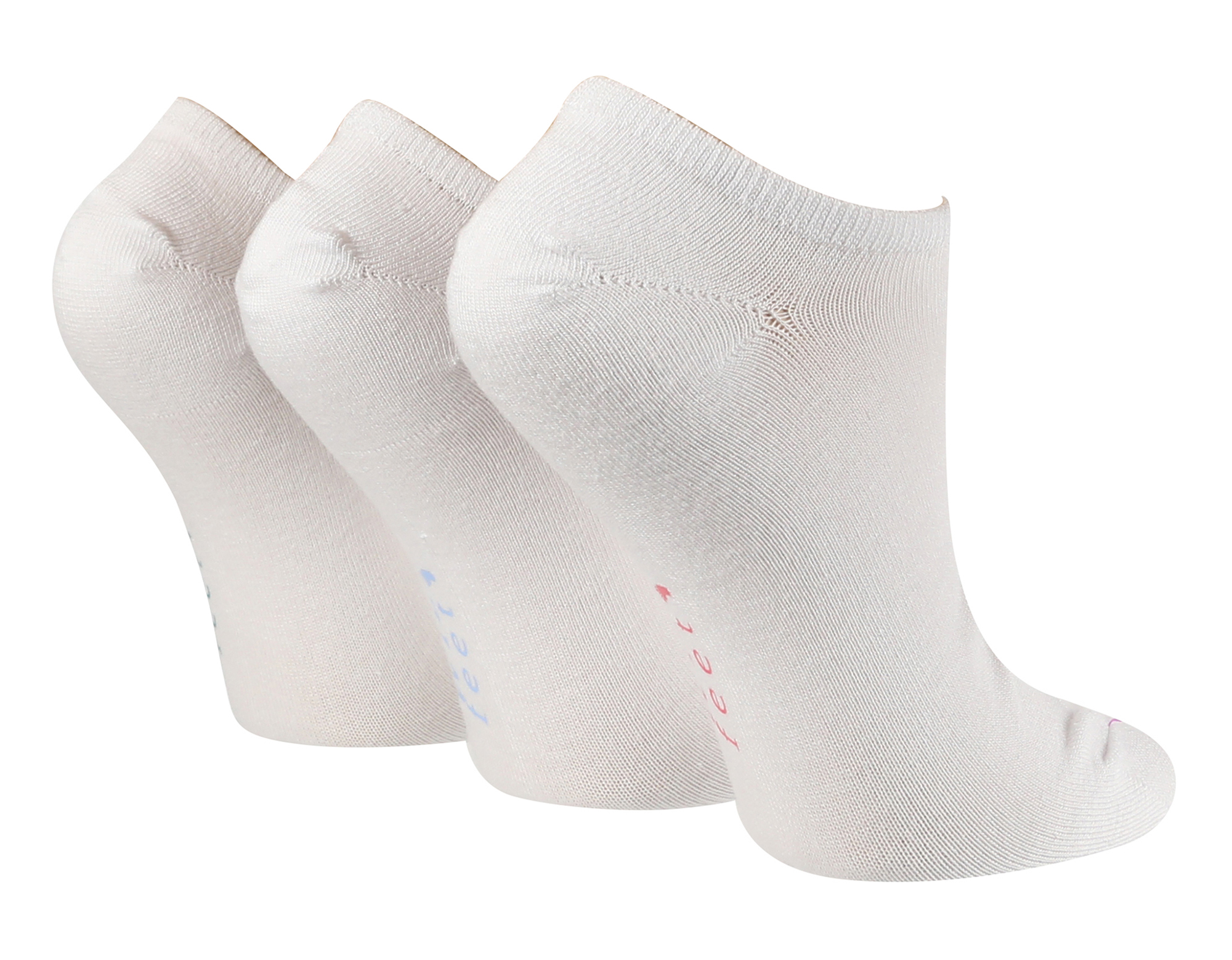 Thumbnail - Wild Feet - 3er-Pack Damen atmungsaktiv Bambus Low Cut Trainer Socken
