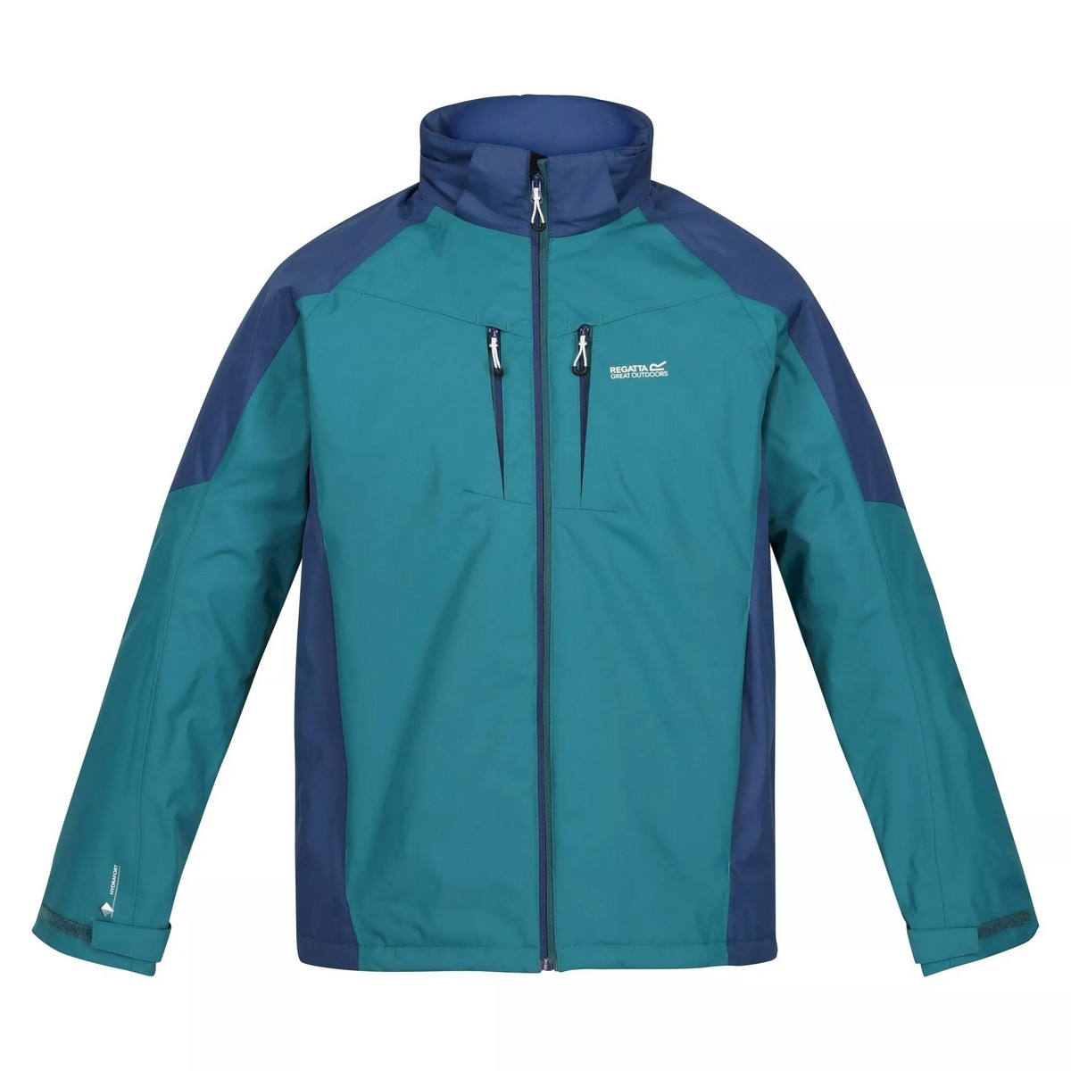 Regatta Mens Calderdale Waterproof Jacket (Pacific Green/Admiral Blue) - Multicolour - Size 2XL