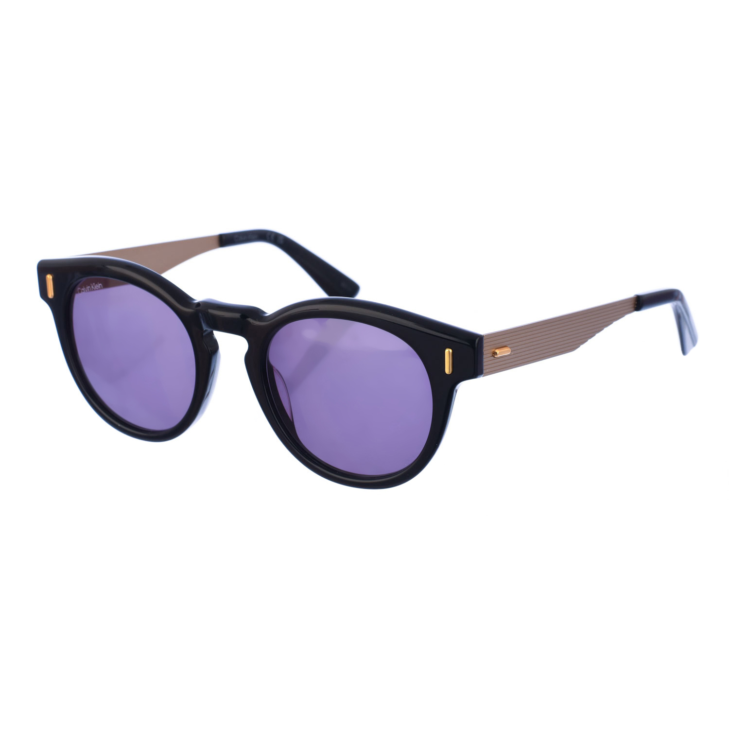 Calvin Klein Mens Acetate sunglasses with circular shape CK21527S men - Black - One Size