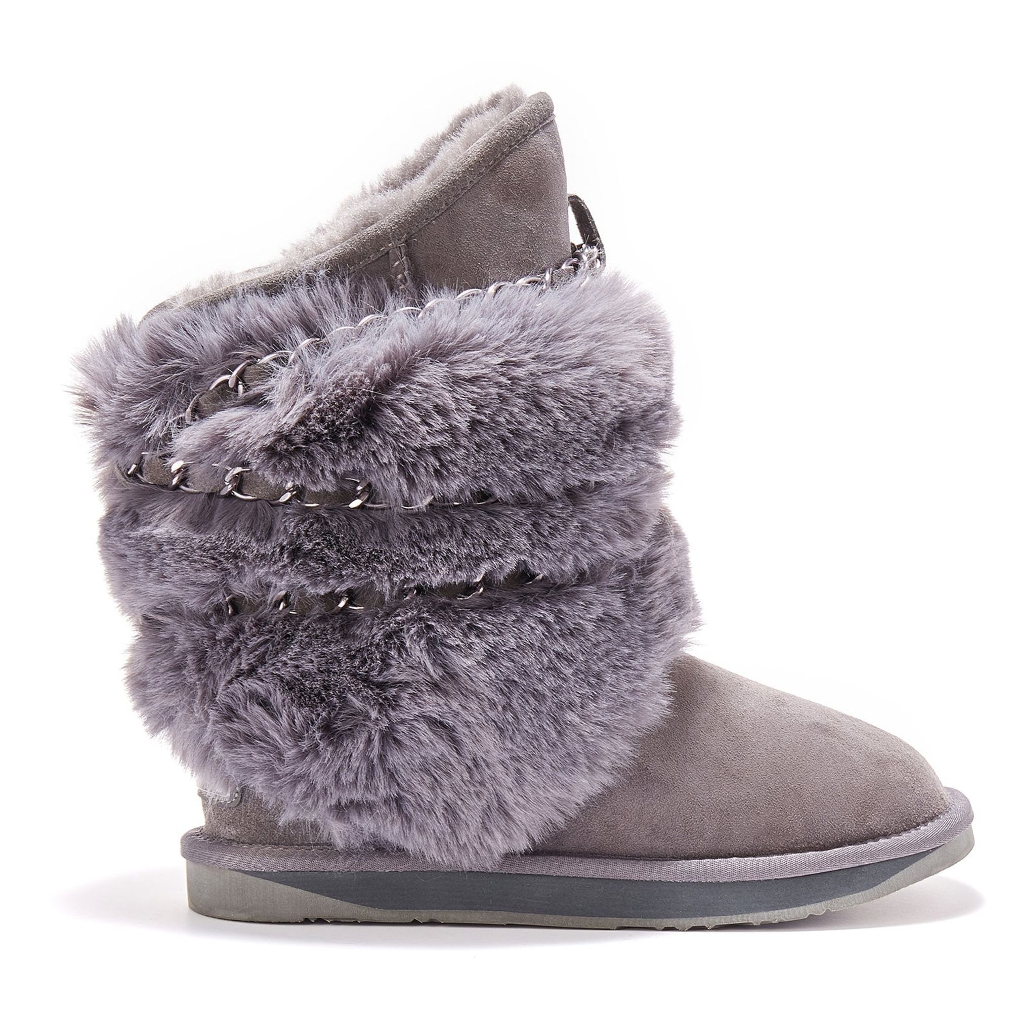 Thumbnail - Kurze, graue Atilla-Stiefel