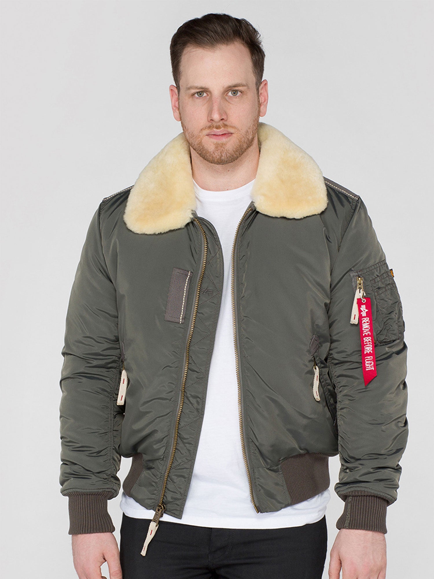 Thumbnail - Alpha Industries Herren Injector III Fliegerjacke in Grau