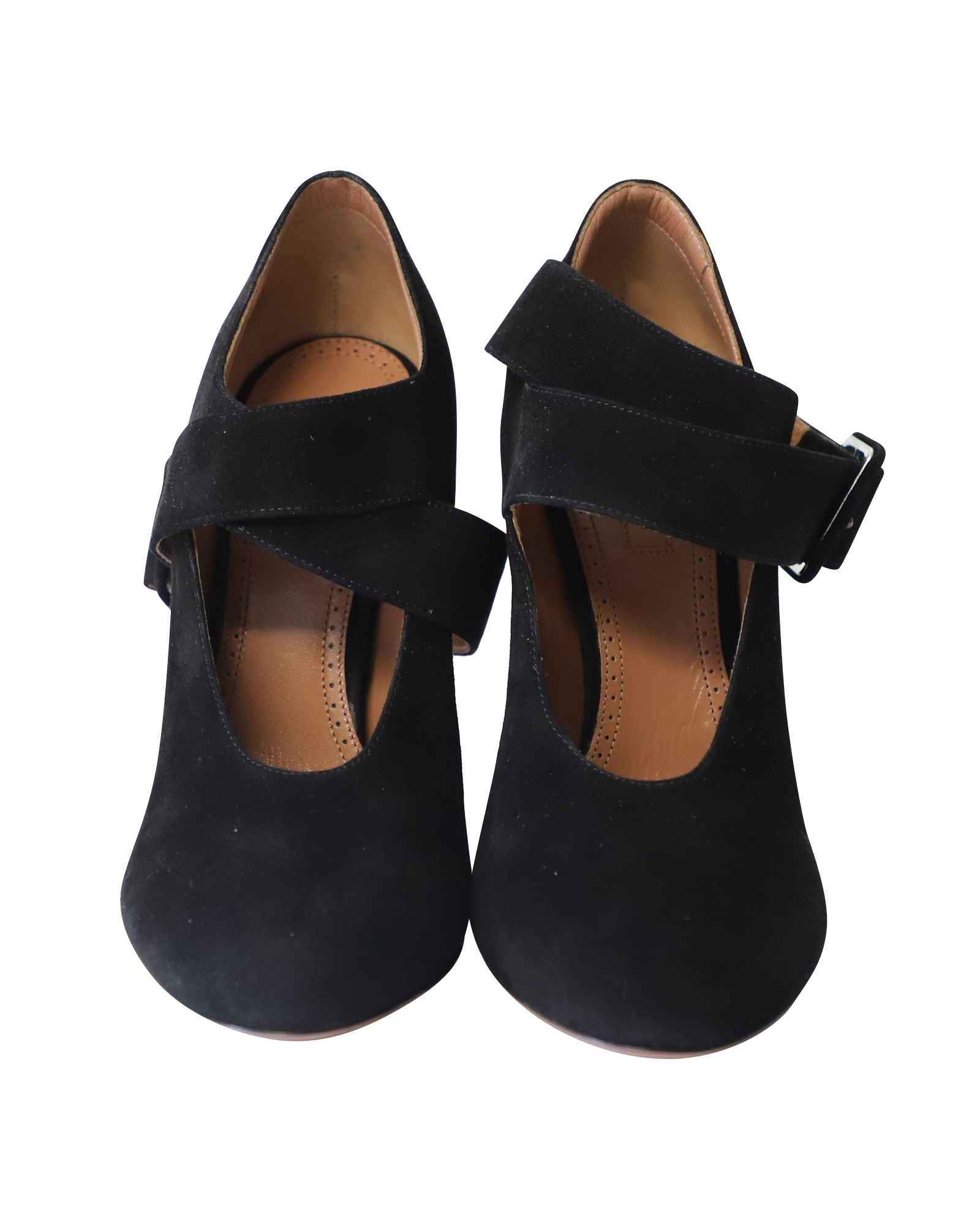 Alaia Pre-owned Alaia Korsremmar Pumpar i Svart Mocka pumps dam – bild 2