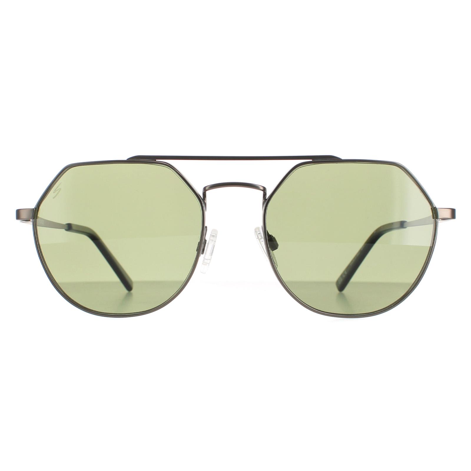 Thumbnail - Serengeti Aviator Unisex Matte Gunmetal Saturn Polarisiert Grün 555nm Shelby