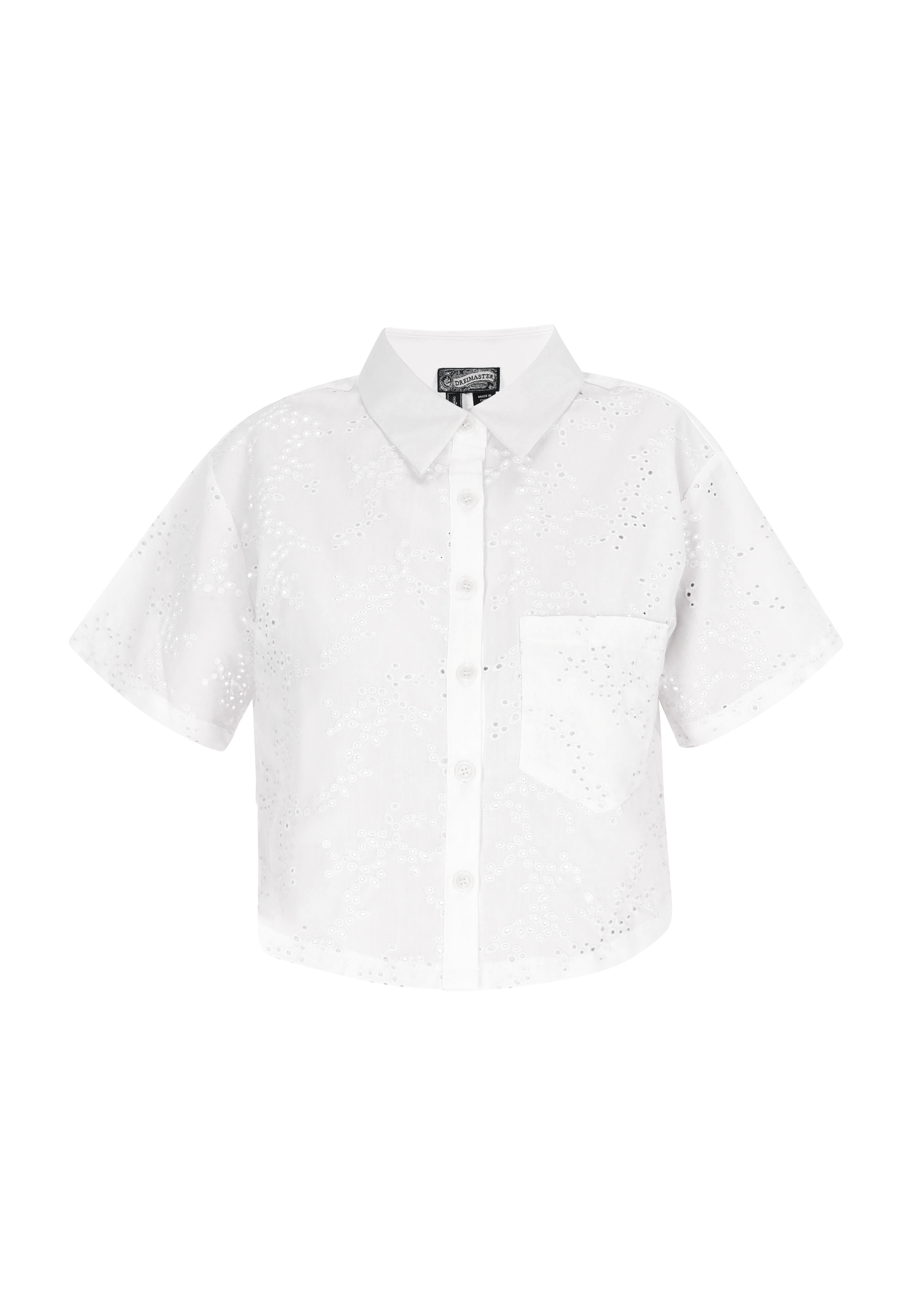 Thumbnail - Dreimaster Bluse Damen Weiss