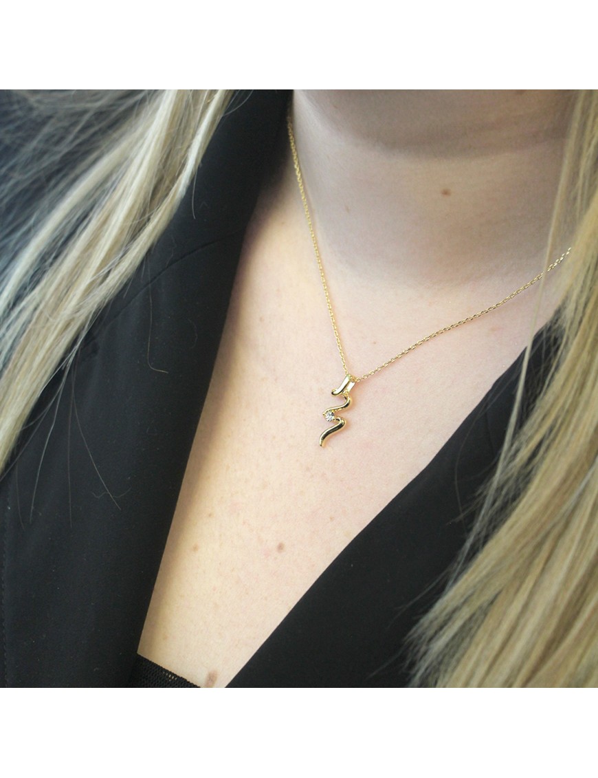 MYC Paris Spiralhängen guld och kristall halsband dam – bild 2