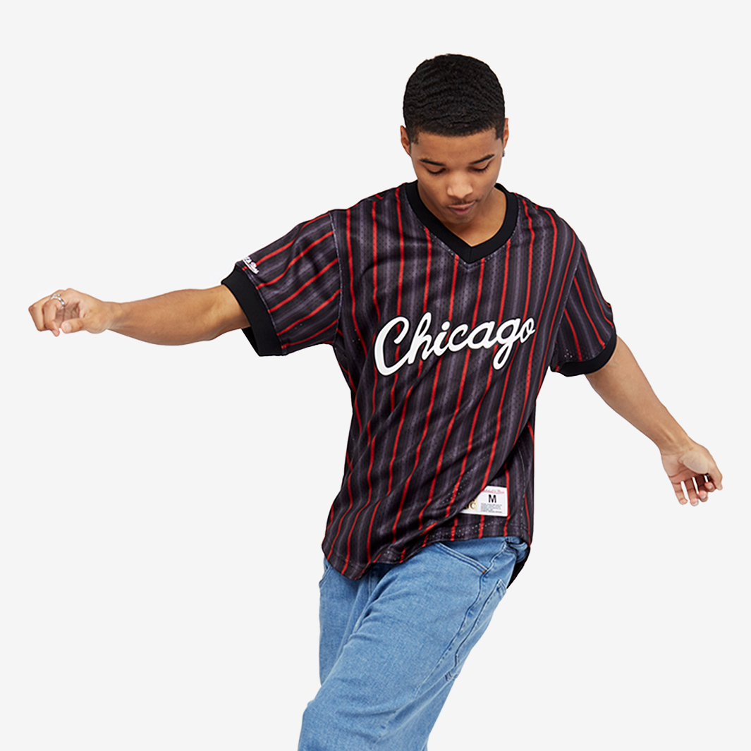 Mitchell & Ness NBA Chicago Bulls Wordmark Mesh T-shirt för herrar – bild 2