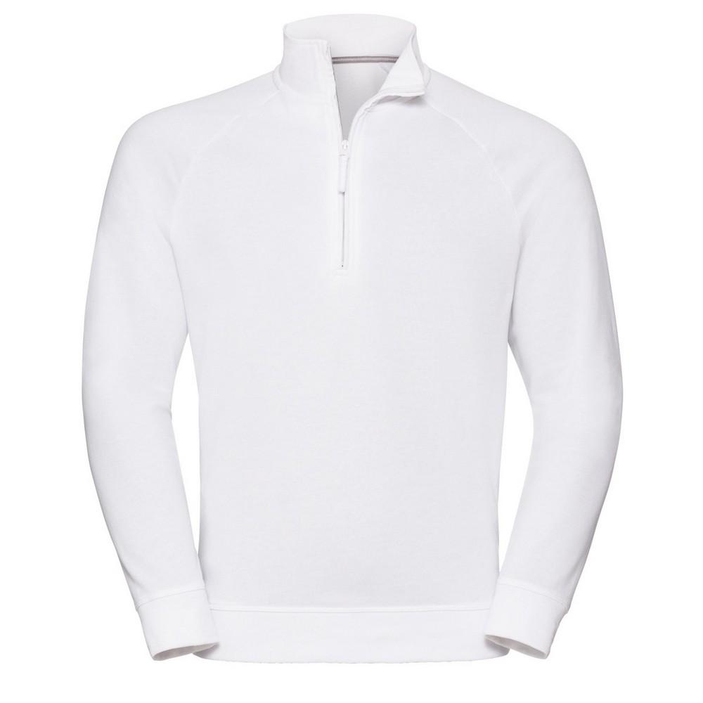 Russell Mens Authentic Quarter Zip Sweatshirt (White)