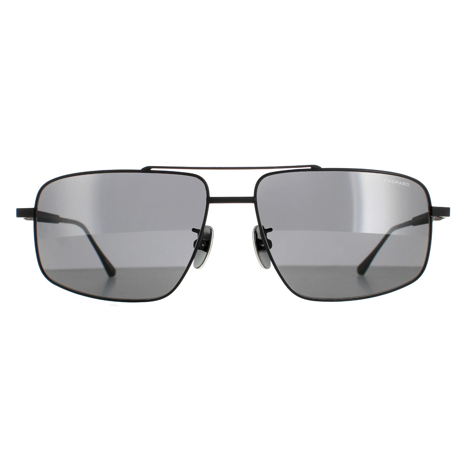 Thumbnail - Chopard Aviator Herren halbmatt schwarz rauchfarben polarisiert SCHF21M
