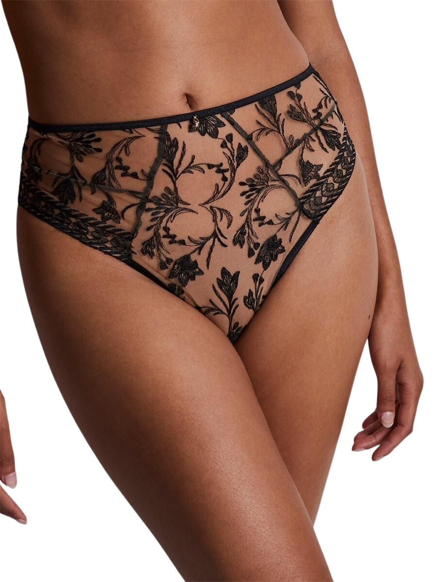 Aubade Womens Magnetic Spell Highwaisted Brief – Black – Size X-Large