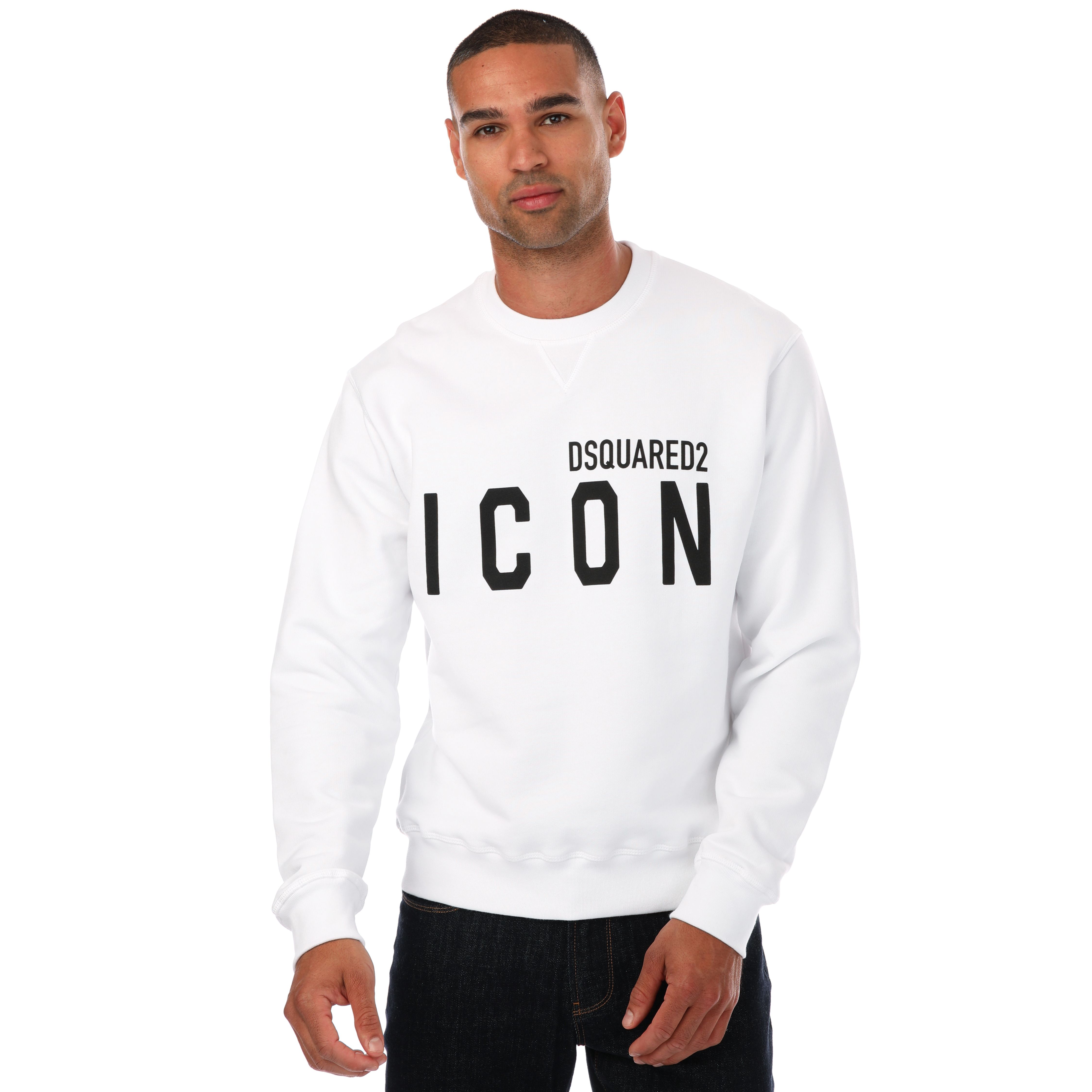 Thumbnail - Sweat Icon DSquared2 Pour Homme en Blanc