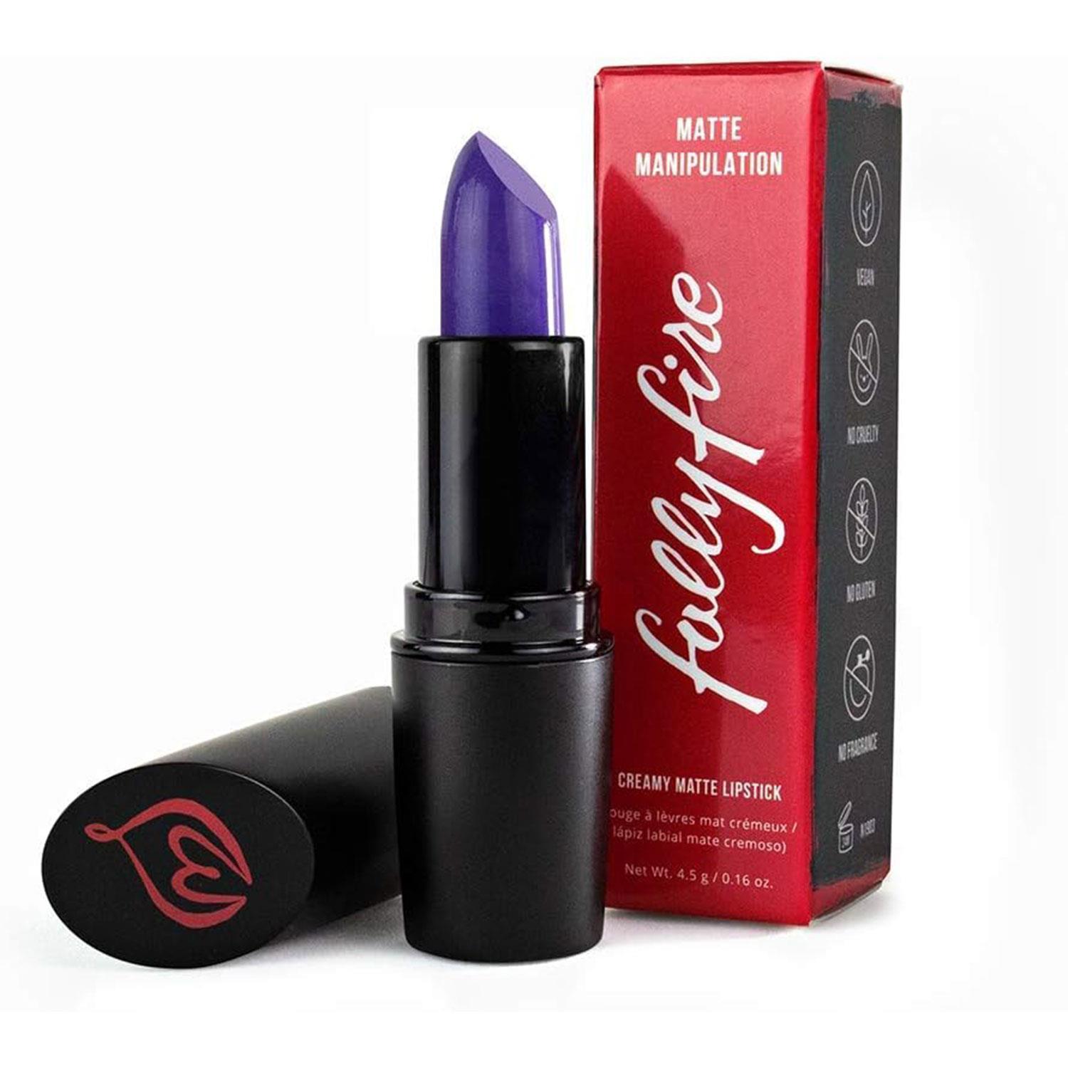 Folly Fire Womens Creamy Matte Manipulation Lipstick in Kino no, Royal Purple - One Size