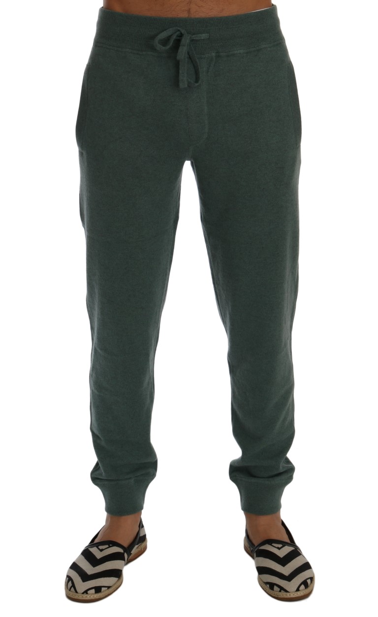 Dolce & Gabbana Grön Cashmere Träningsbyxor