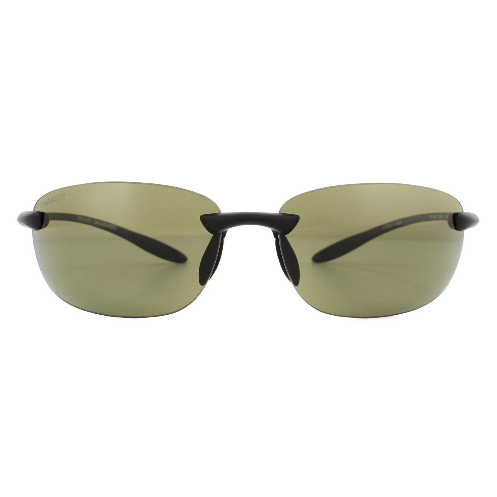 Thumbnail - Serengeti Lunettes De Soleil Nuvino 8443 Satin Noir Vert 555nm Polarisé