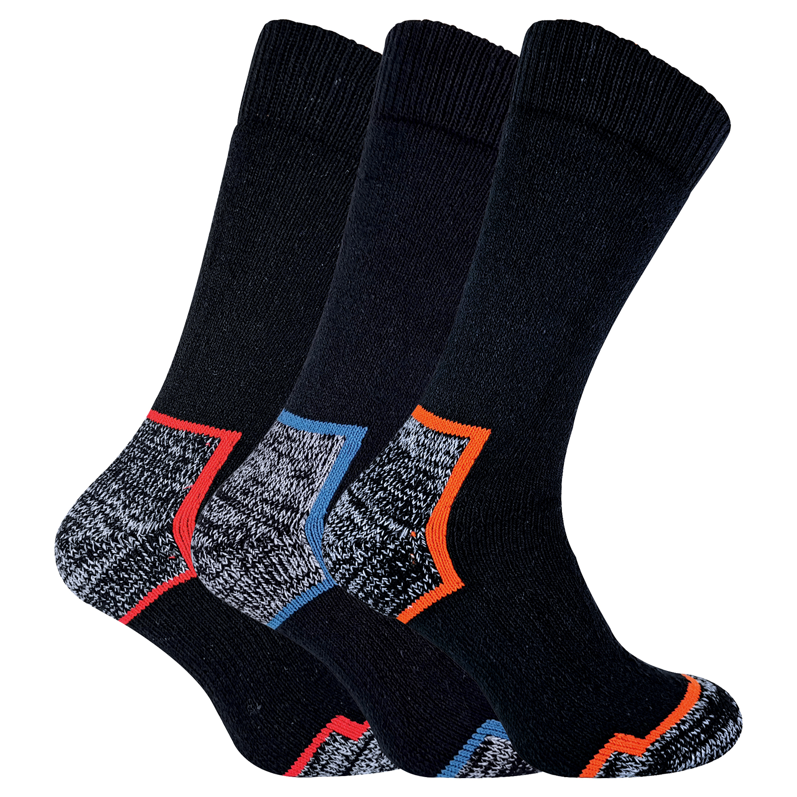 Thumbnail - 3 Paar Herren Heavy Duty Cotton Cushioned Work Boot Socken