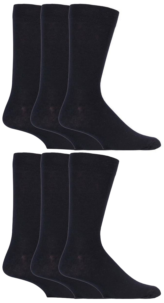 Thumbnail - Sock Snob - 6 paires hommes coton fantaisie motif rayures imprimes chaussettes - Noir