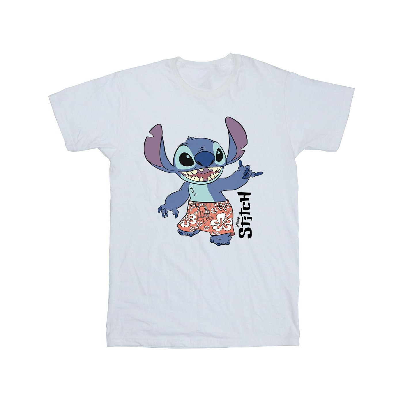Thumbnail - Disney - "Lilo & Stitch Bermuda Shorts" T-Shirt für Herren (Weiß)